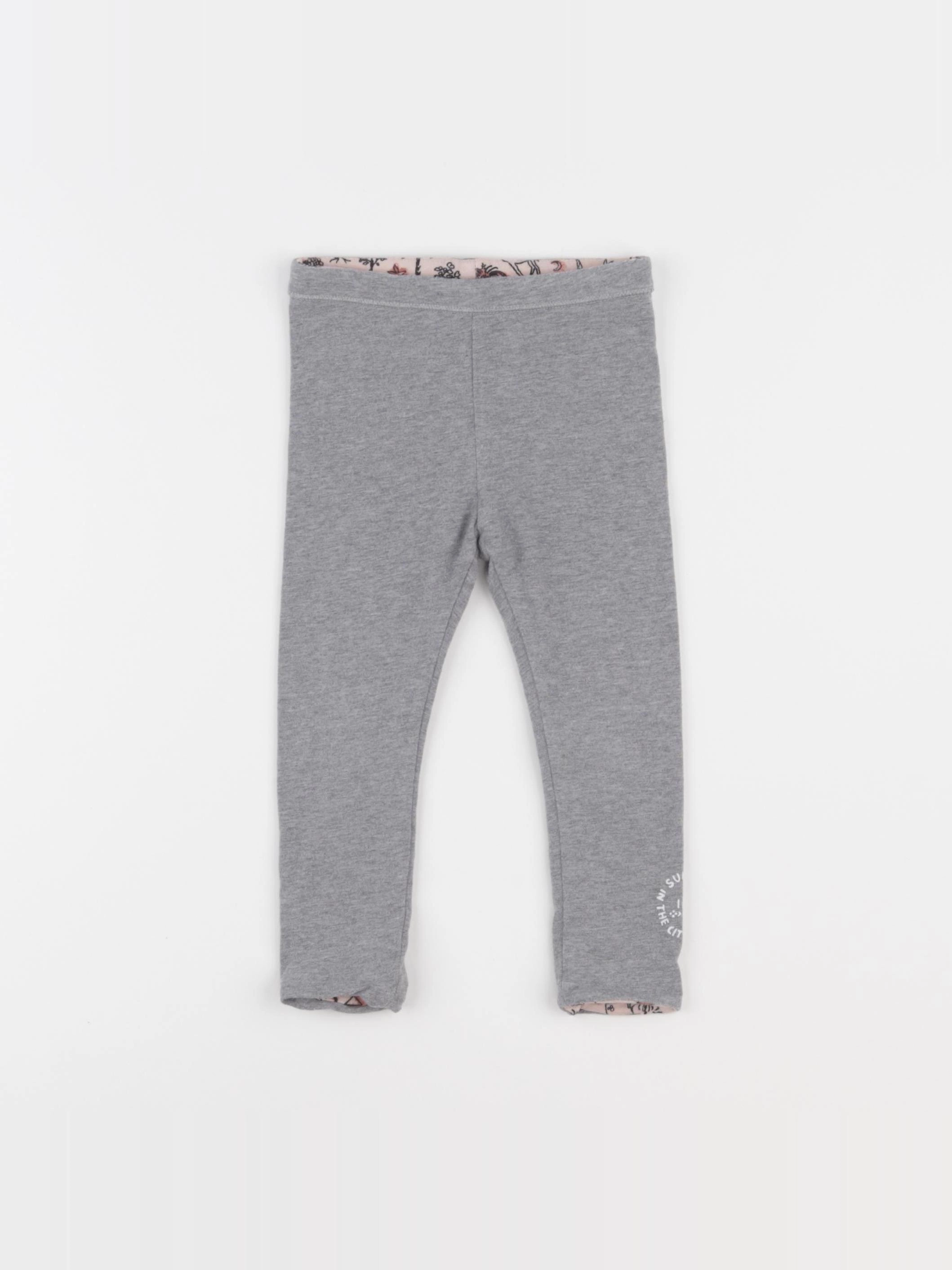 IKKS - legging réversible gris - 6/9 mois