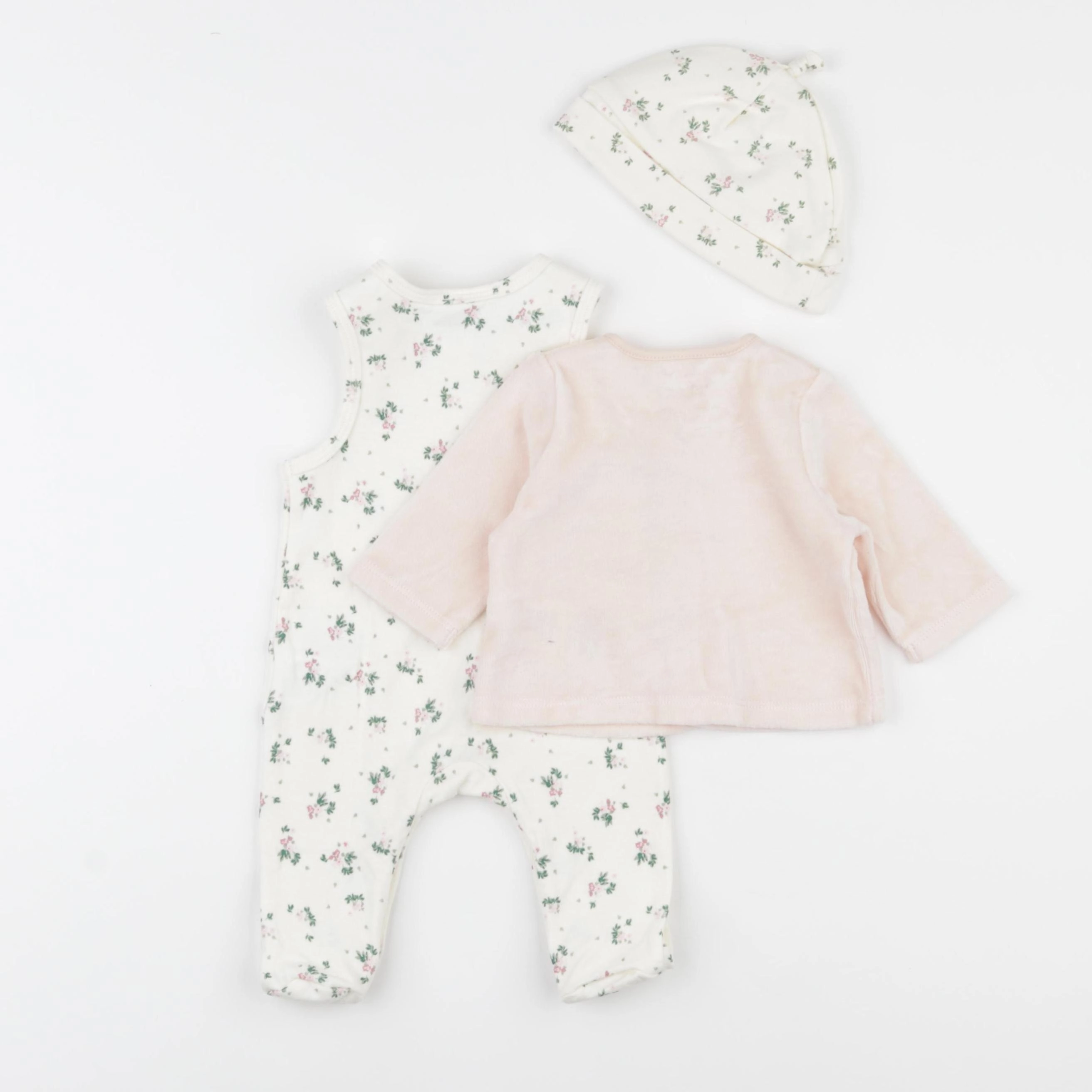 Vertbaudet - ensemble rose - 1 mois