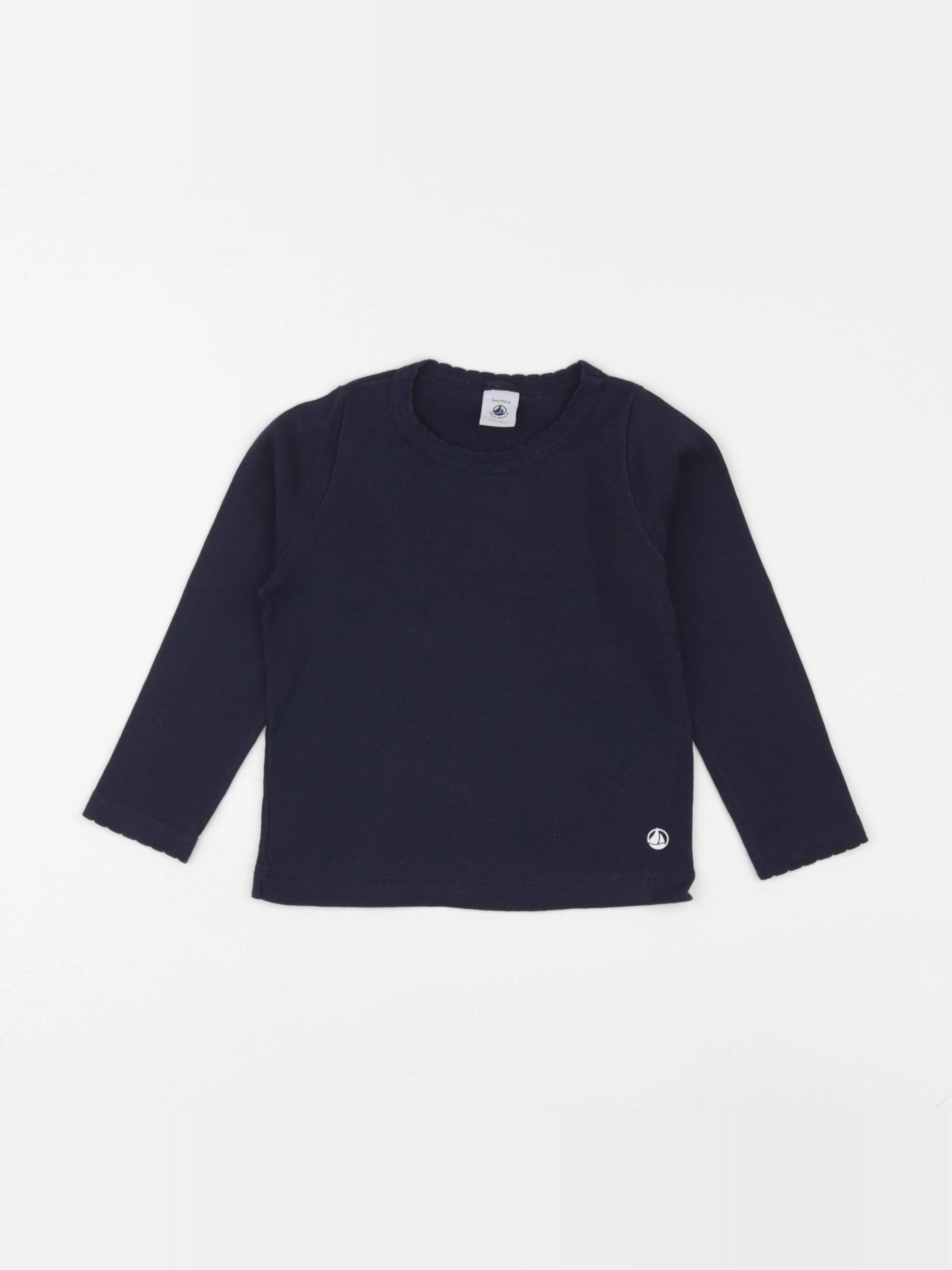 Petit Bateau - tee-shirt bleu - 3 ans