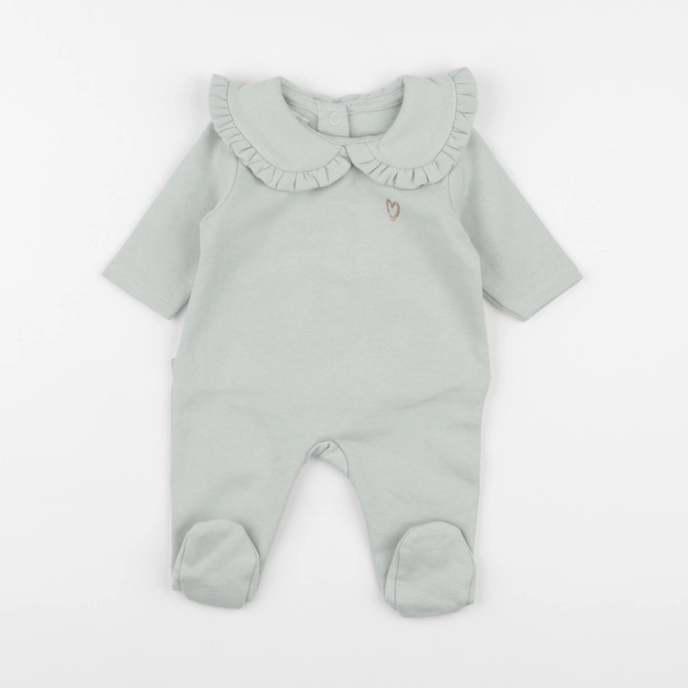 Vertbaudet - pyjama coton vert - 1 mois
