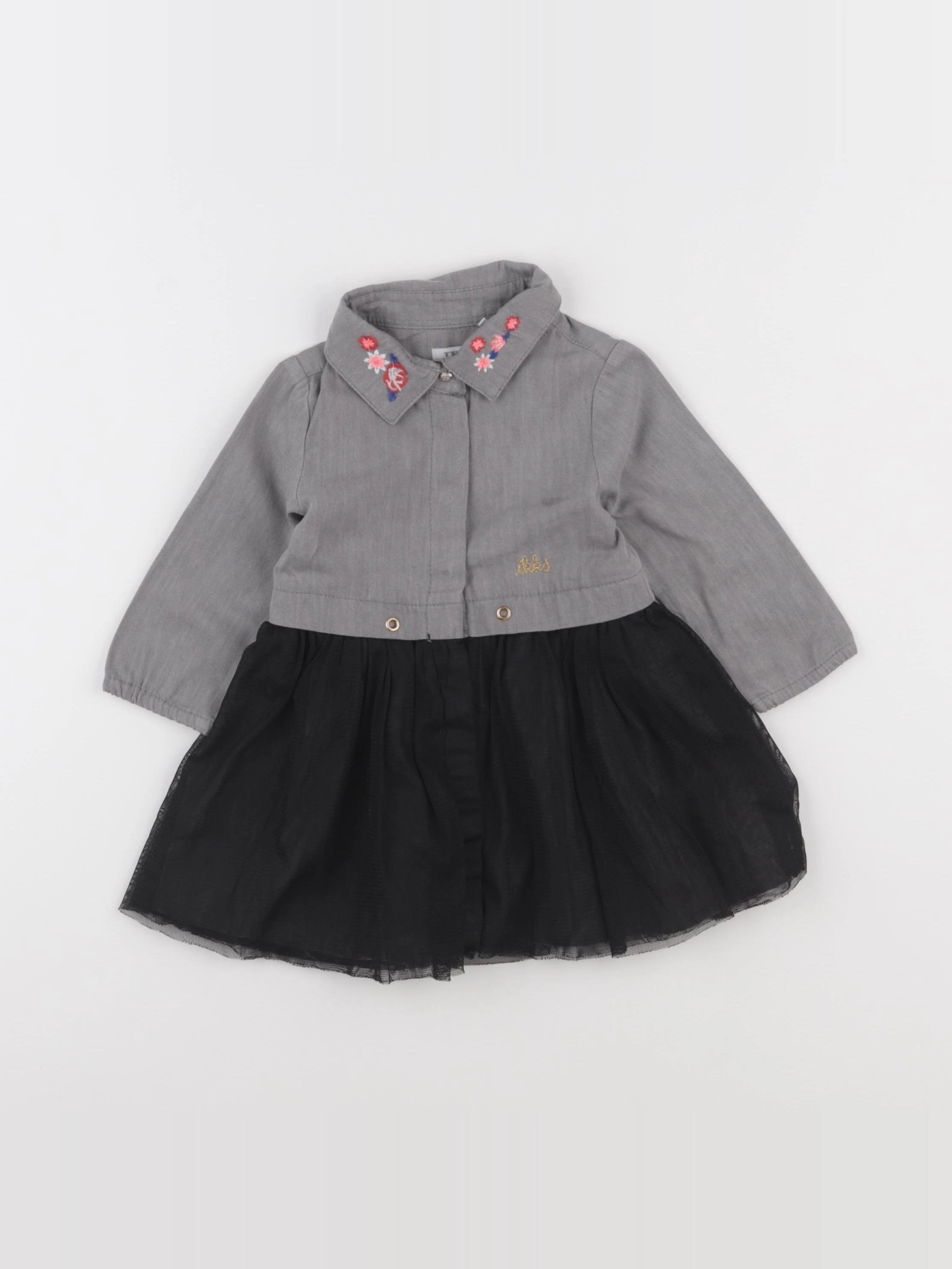 IKKS - robe gris - 6 mois