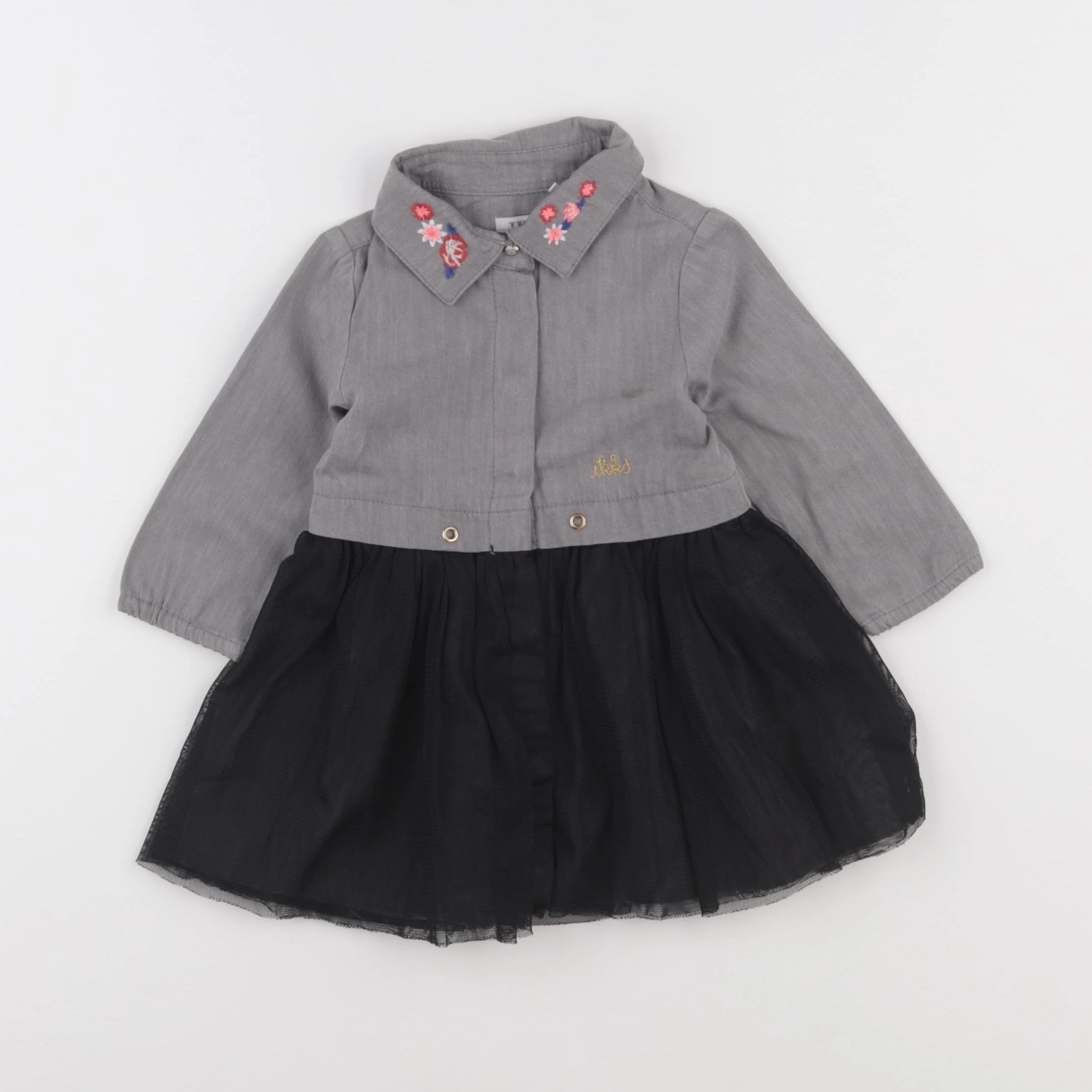 IKKS - robe gris - 6 mois