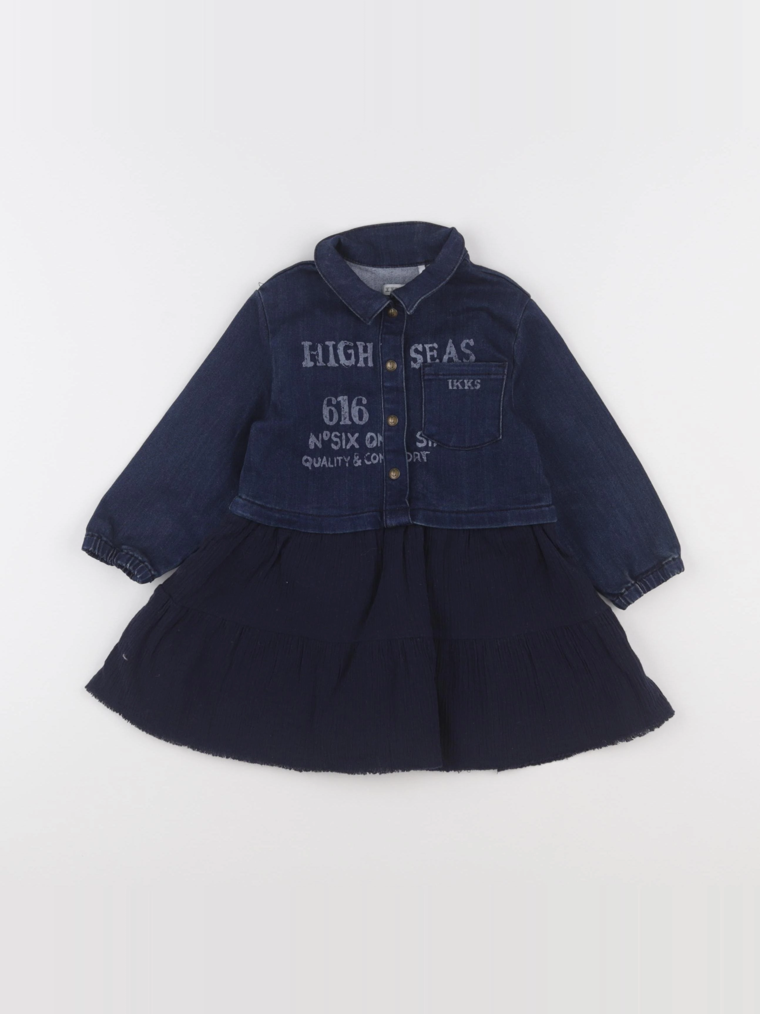 IKKS - robe bleu - 18 mois