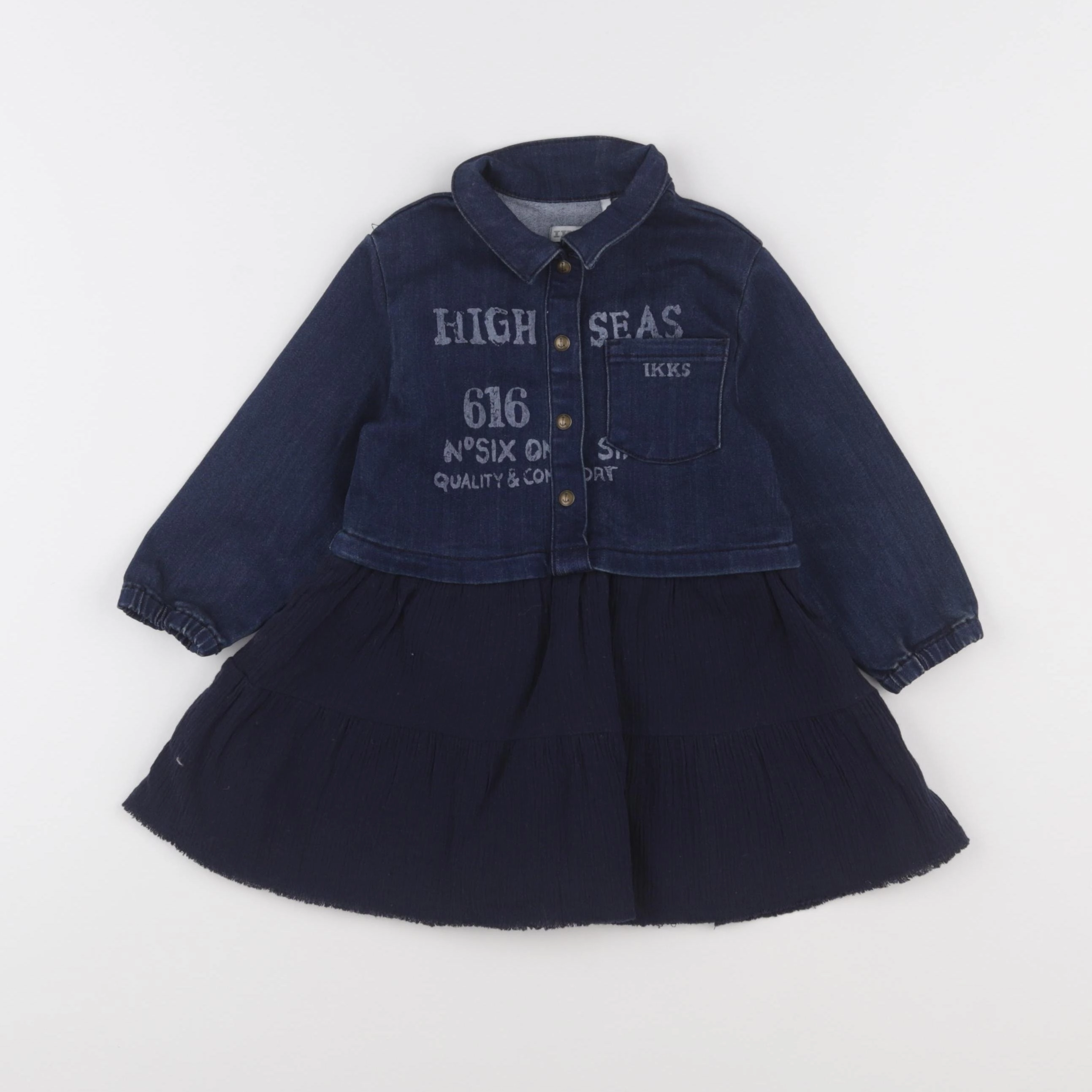 IKKS - robe bleu - 18 mois