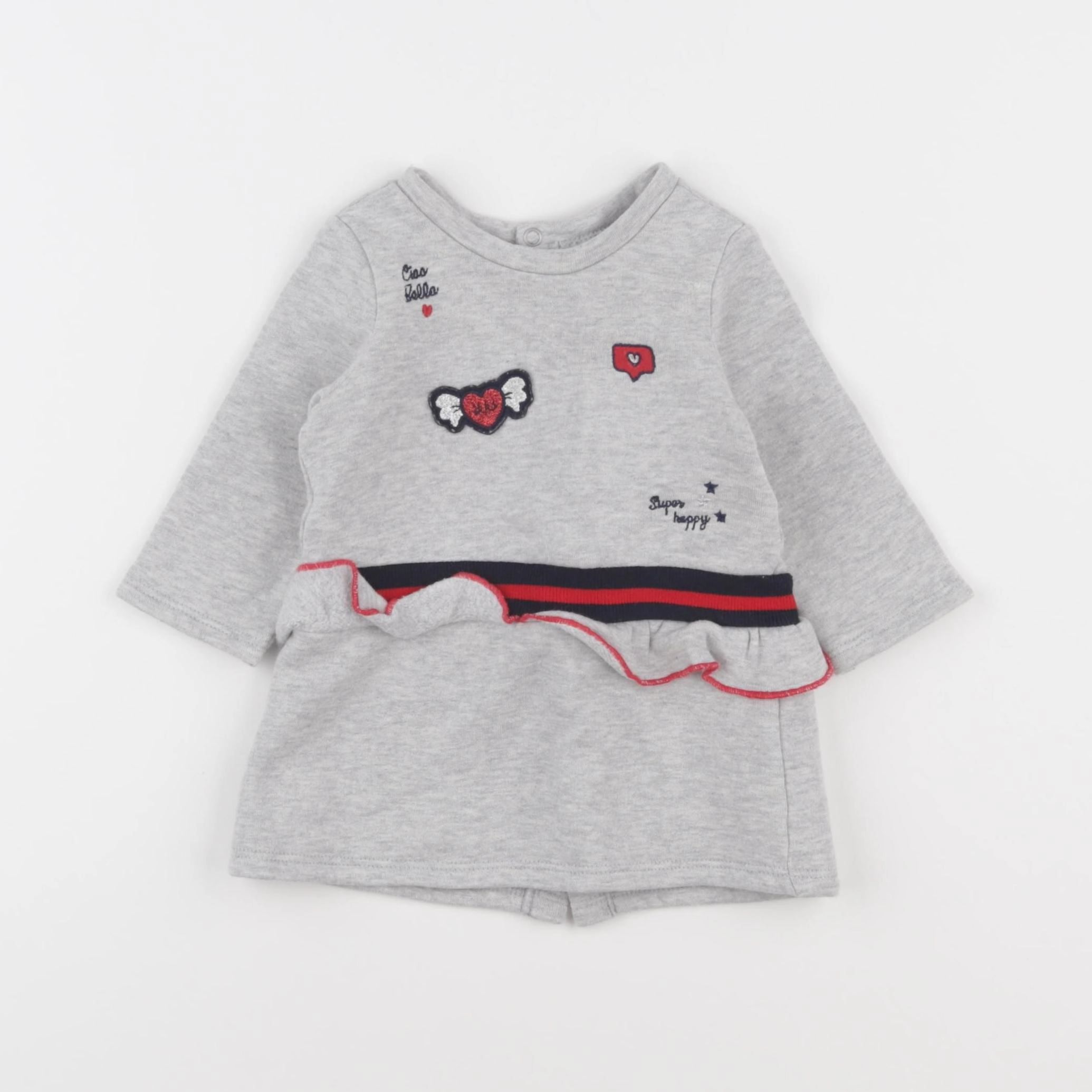 IKKS - robe gris - 6 mois