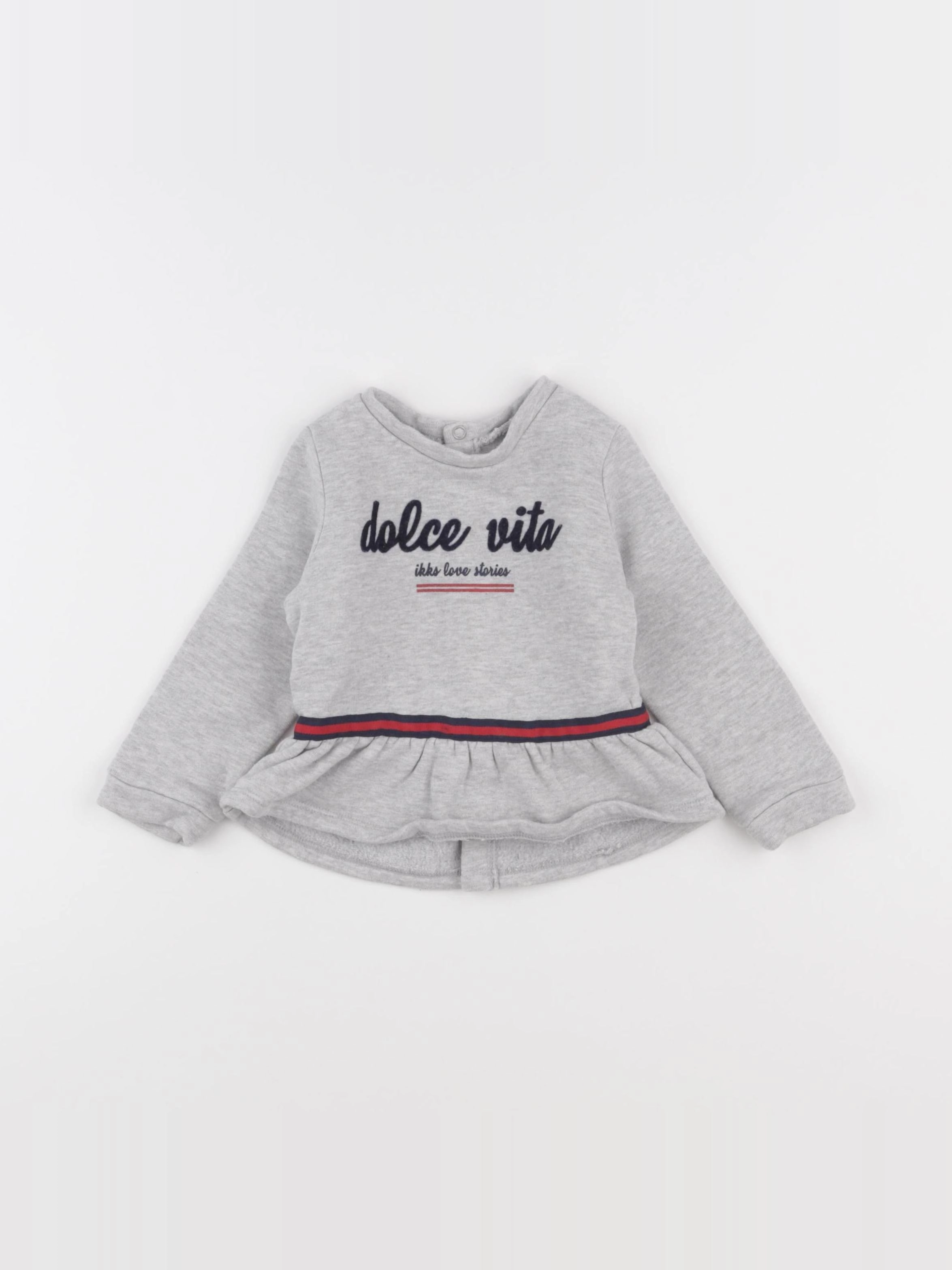 IKKS - sweat gris - 18 mois