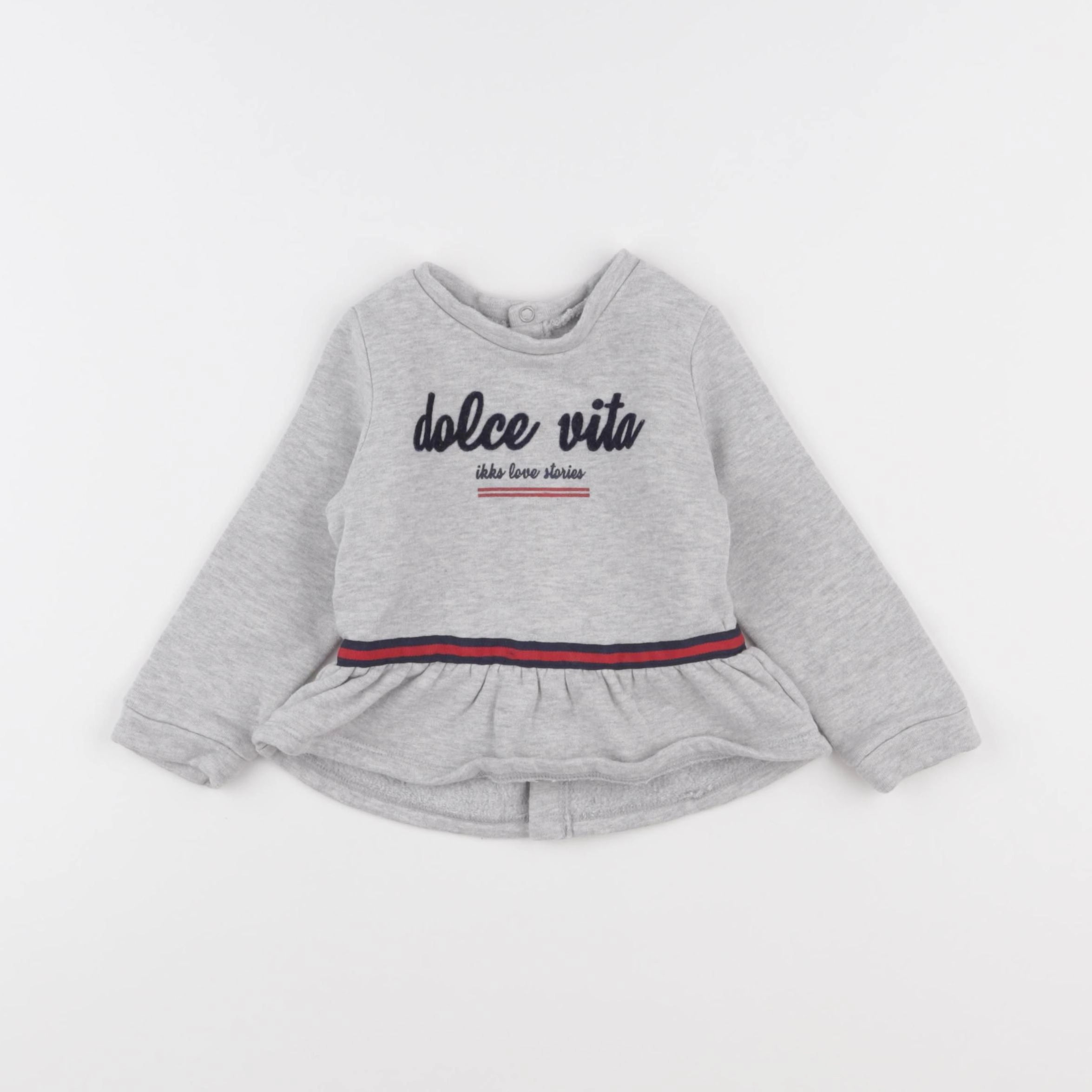 IKKS - sweat gris - 18 mois