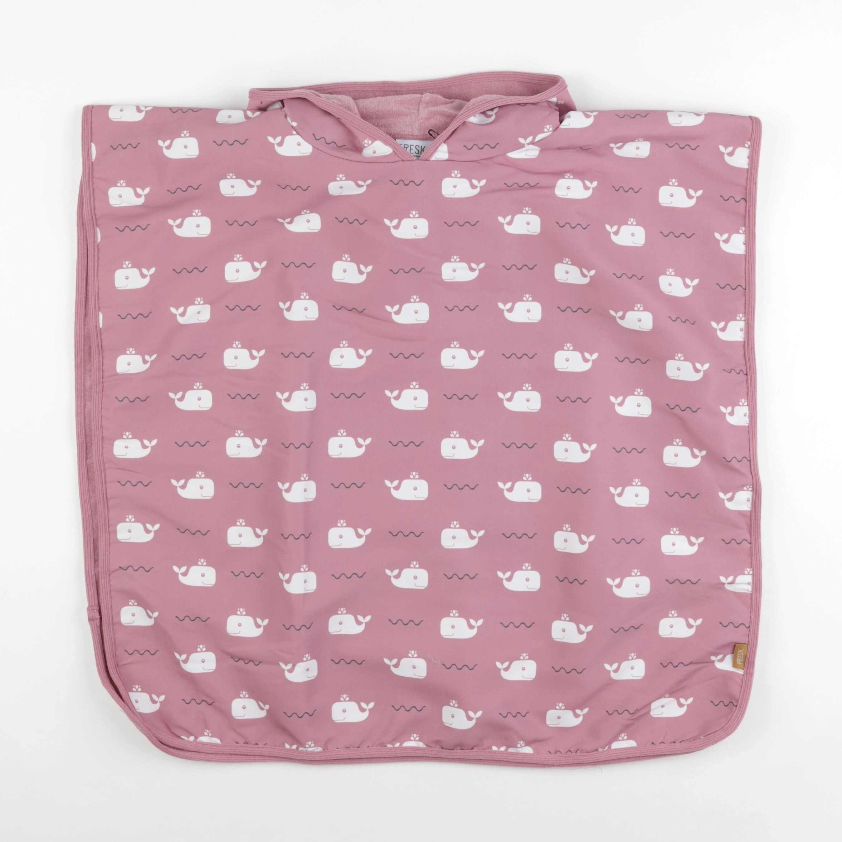 Fresk - Poncho de bain BALEINE rose - 0/36 mois