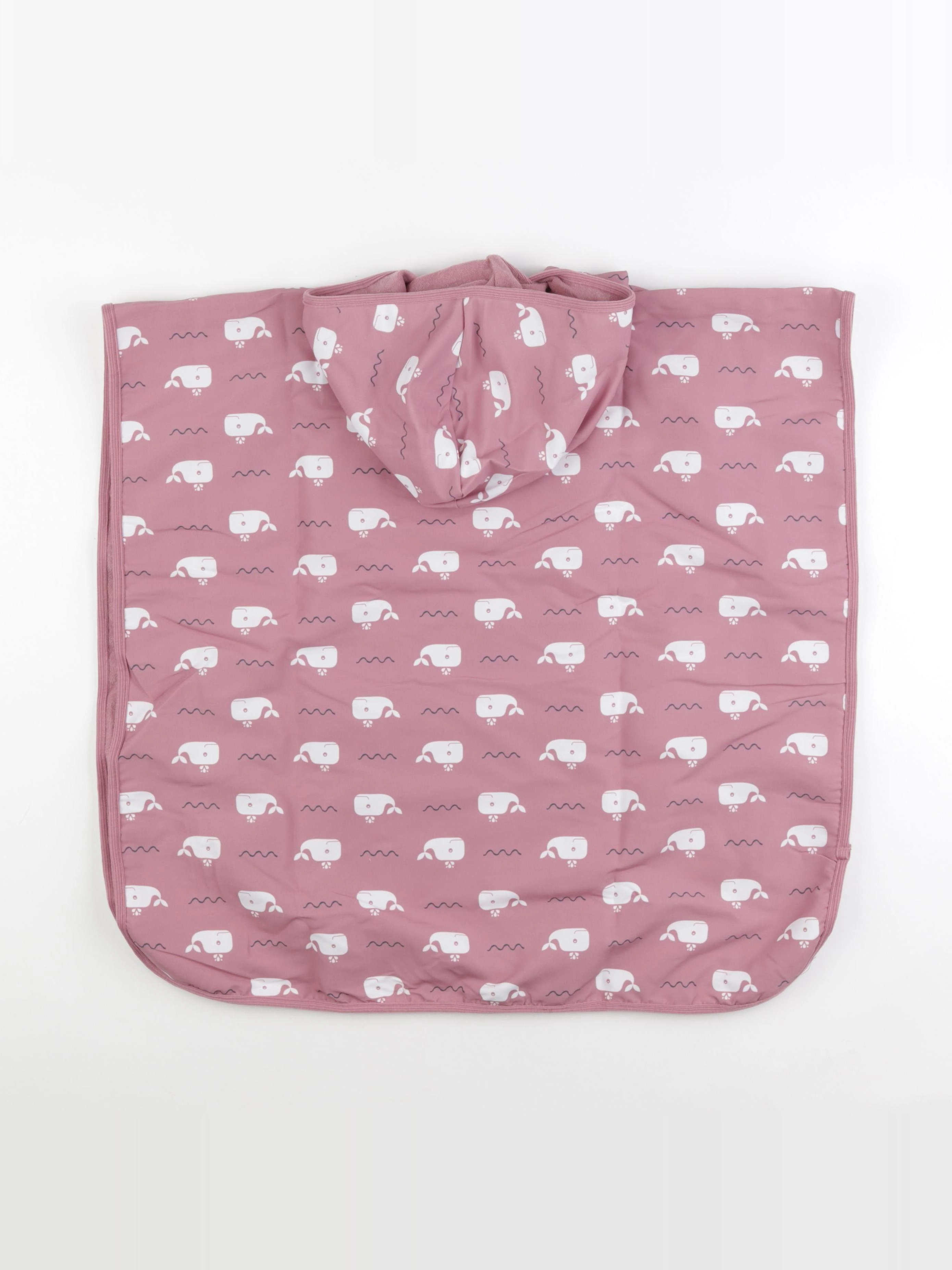 Fresk - Poncho de bain BALEINE rose - 0/36 mois