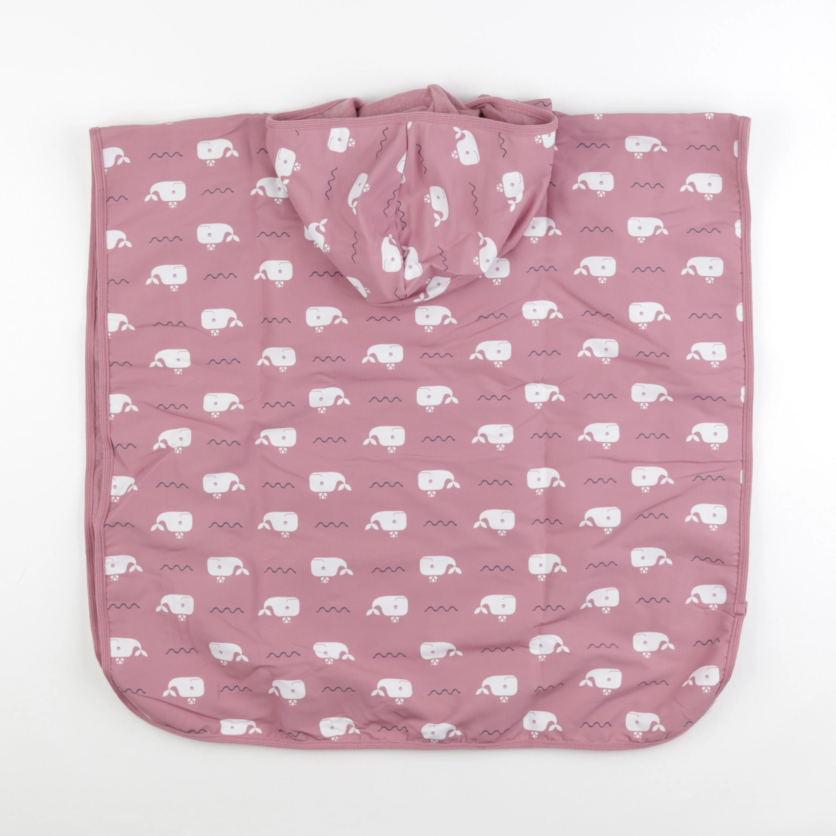 Fresk - Poncho de bain BALEINE rose - 0/36 mois
