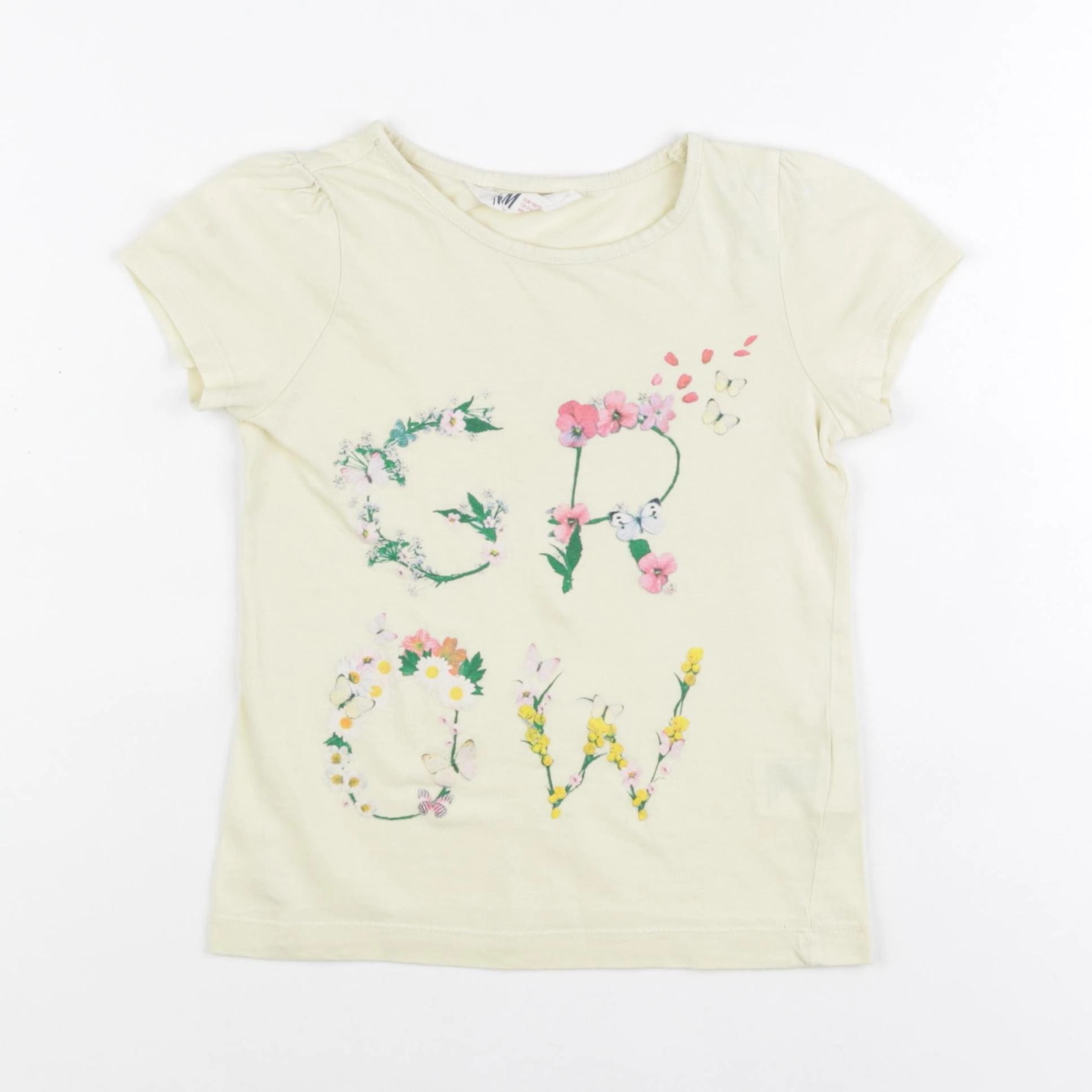 H&M - tee-shirt jaune - 4/6 ans