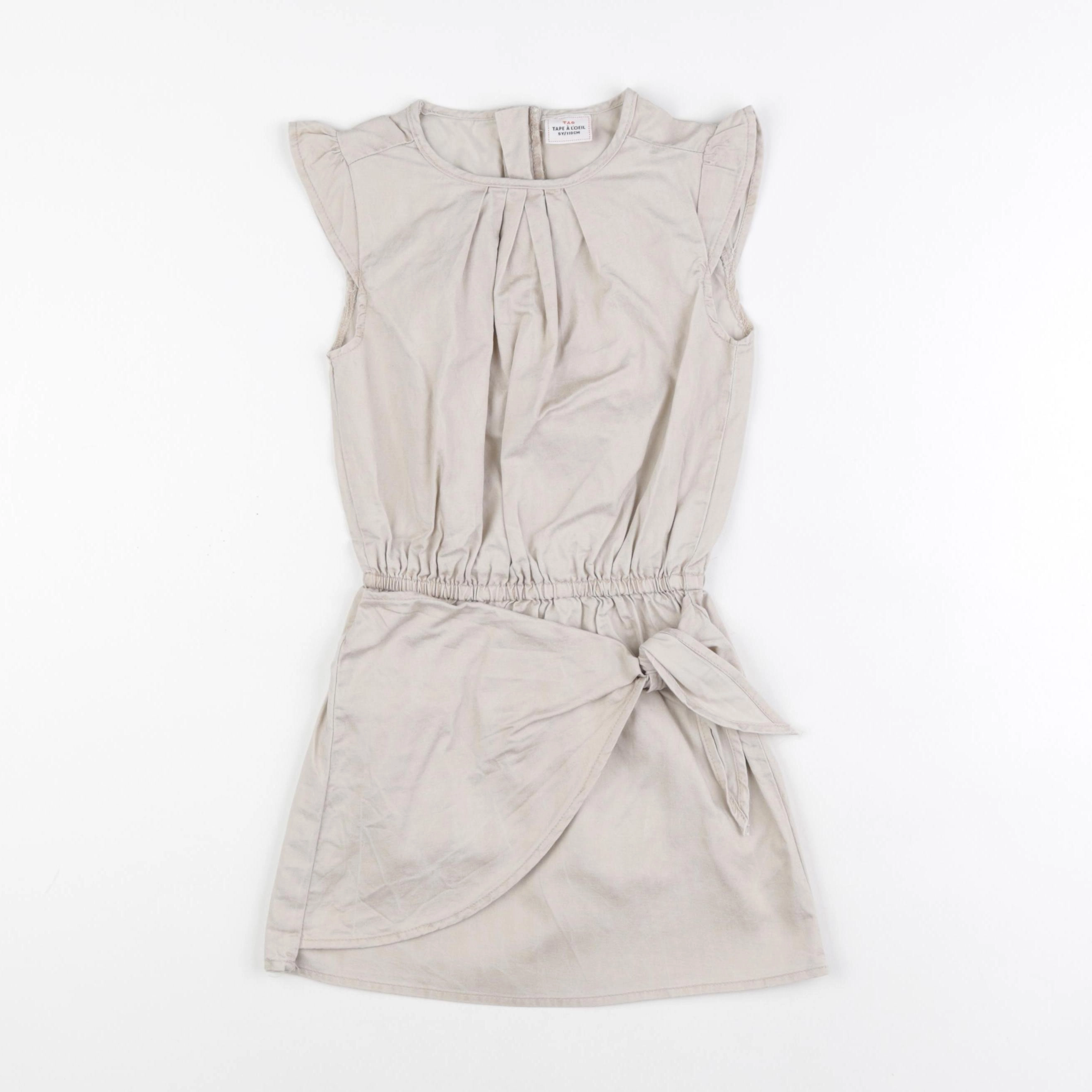 Tape à l'oeil - robe taupe - 5 ans