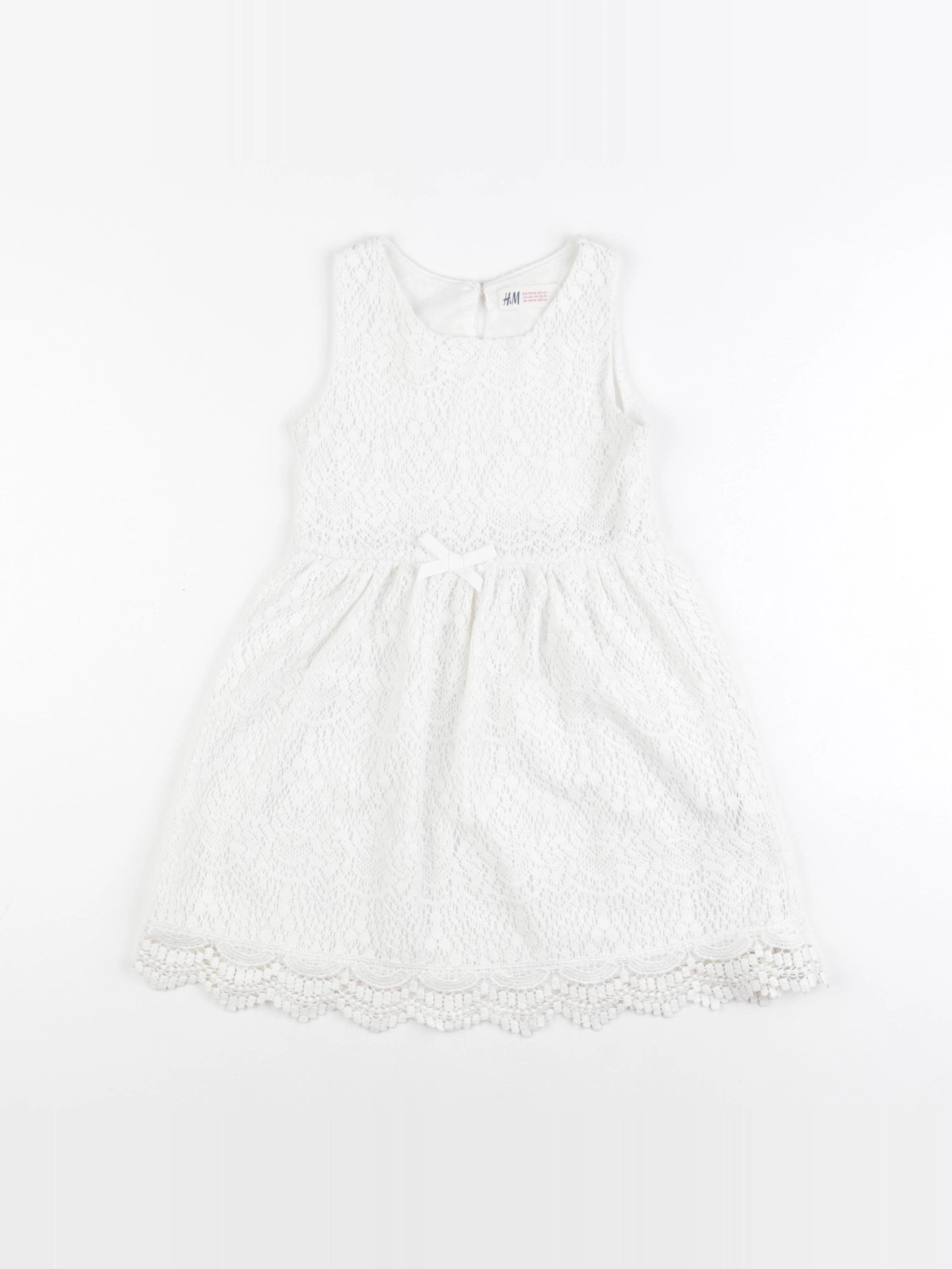 H&M - robe blanc - 4/6 ans