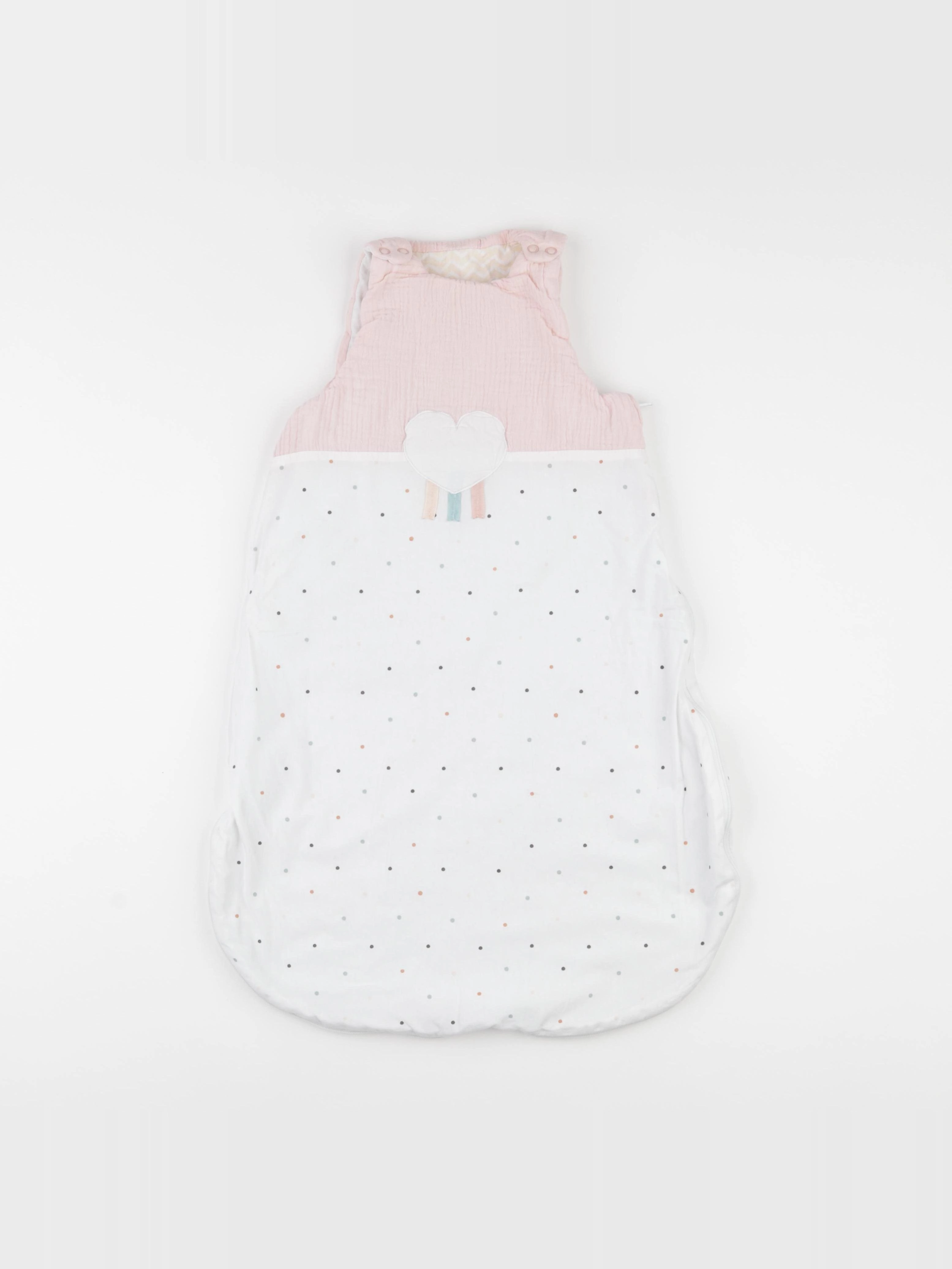 Vertbaudet - gigoteuse blanc, rose - 0/6 mois