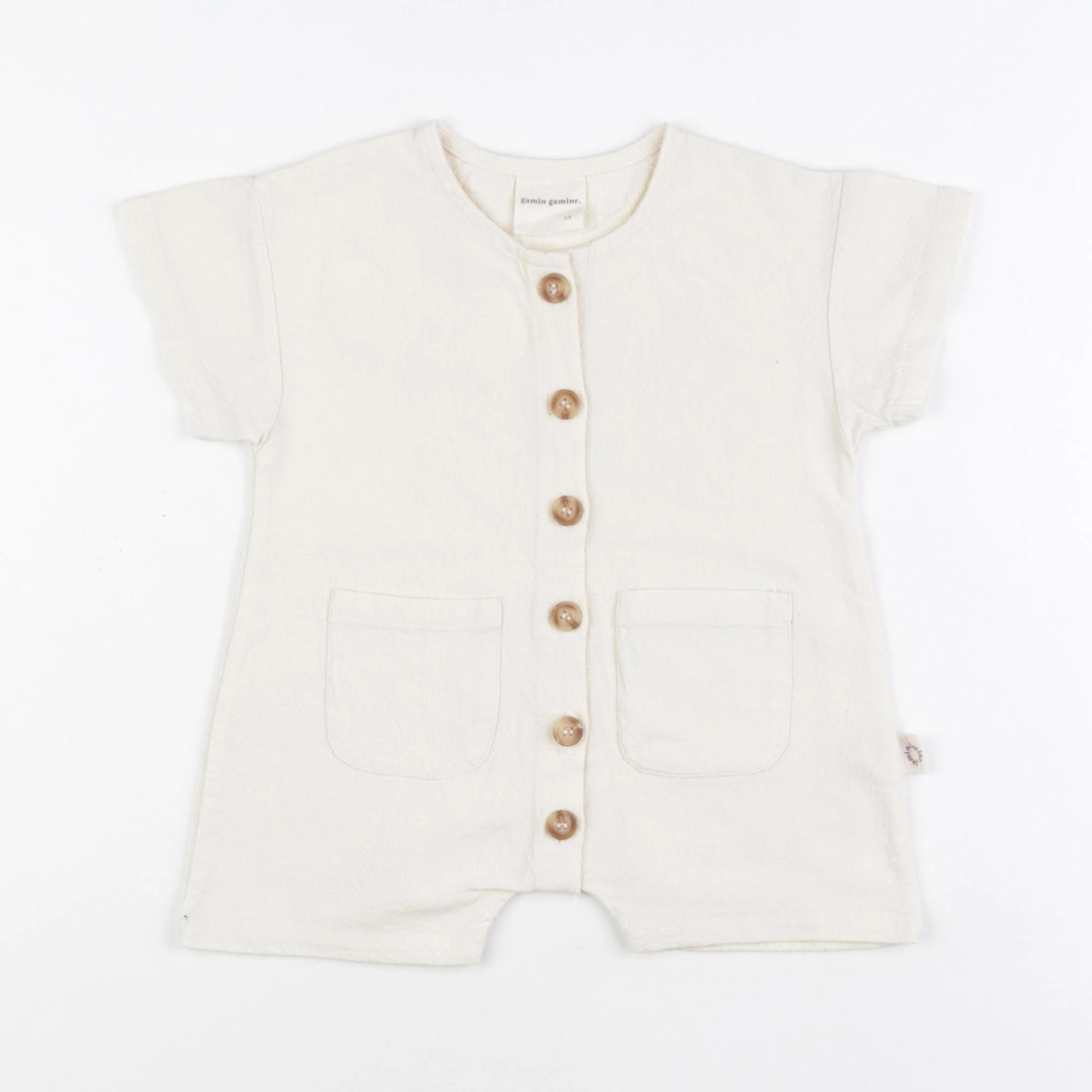 Gamin gamine - combinaison beige - 3/6 mois