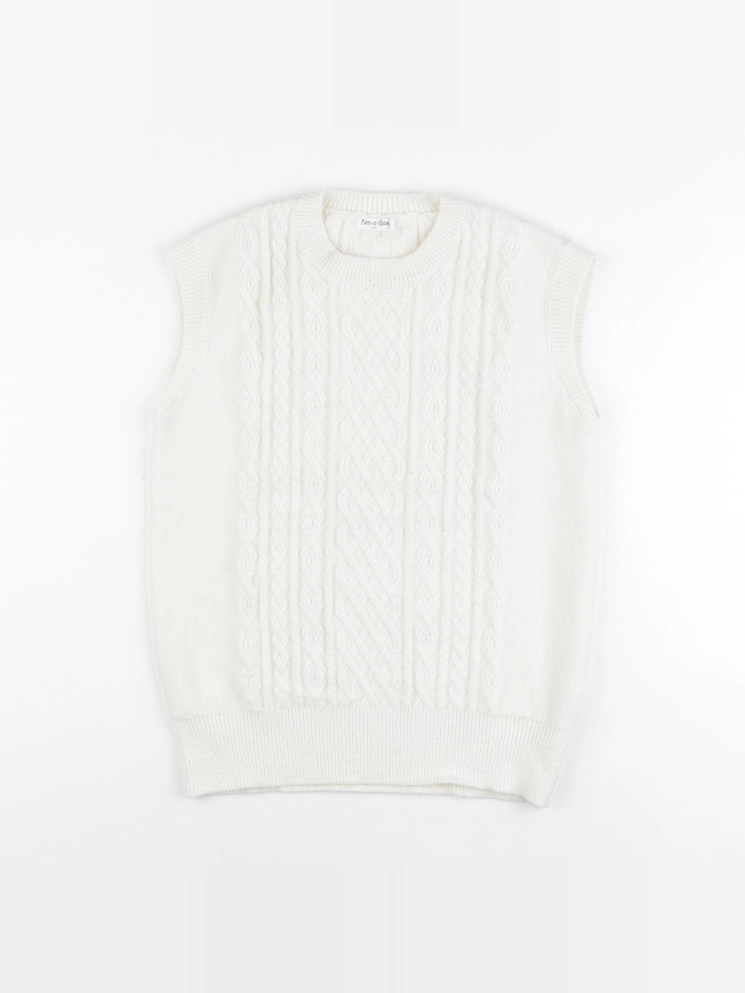 Eden & Victor - pull blanc - 12 ans
