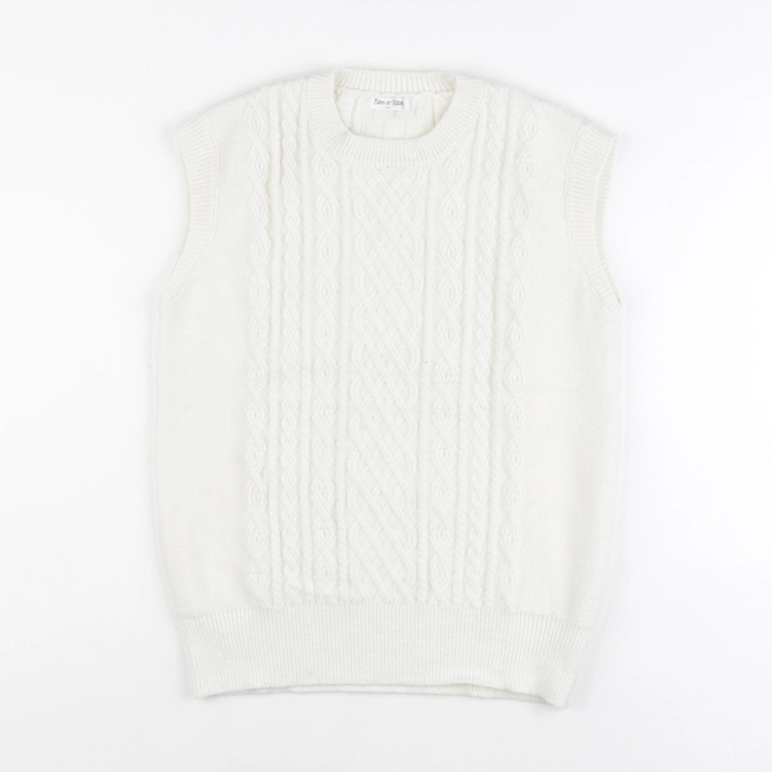 Eden & Victor - pull blanc - 12 ans