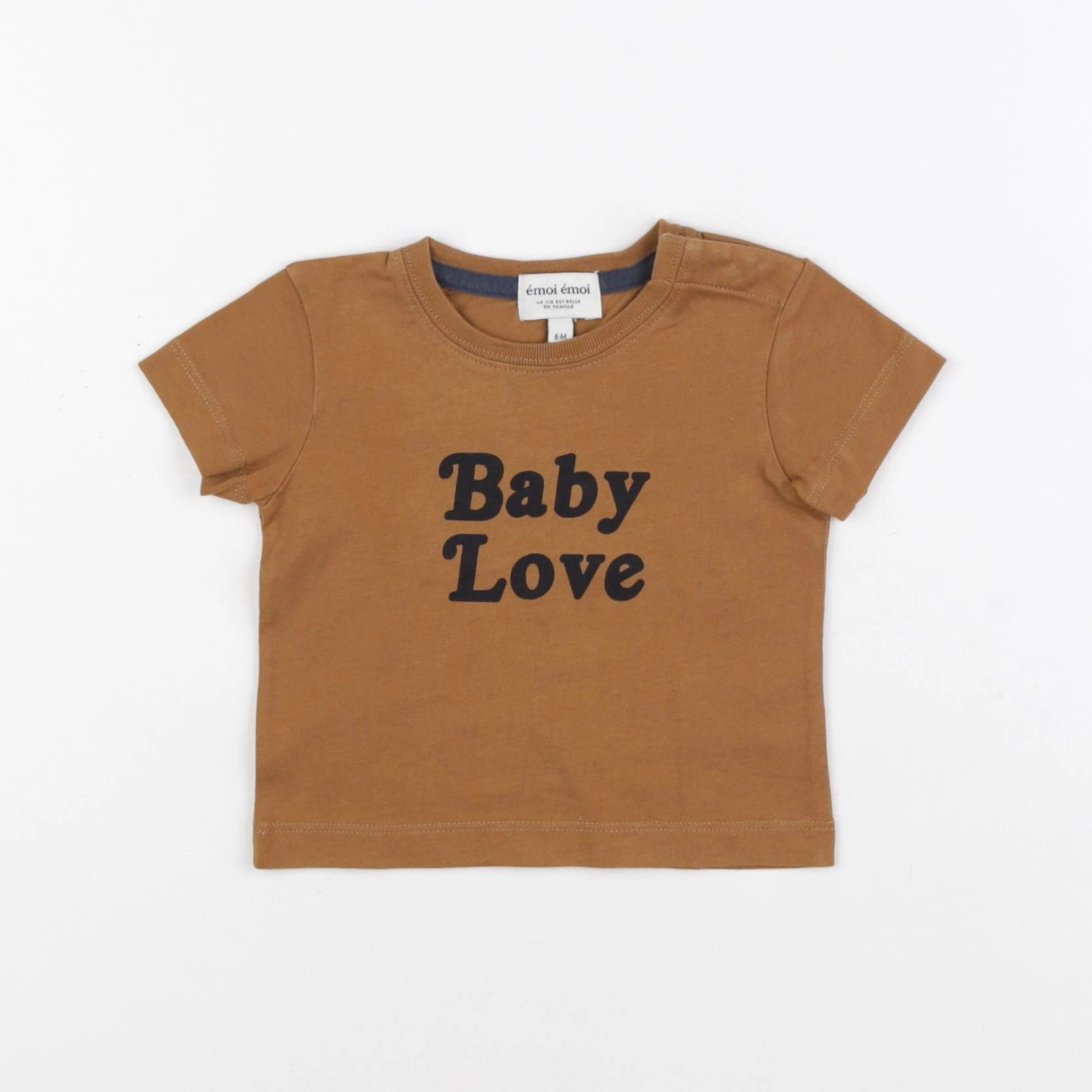 Emoi emoi - tee-shirt marron - 6 mois