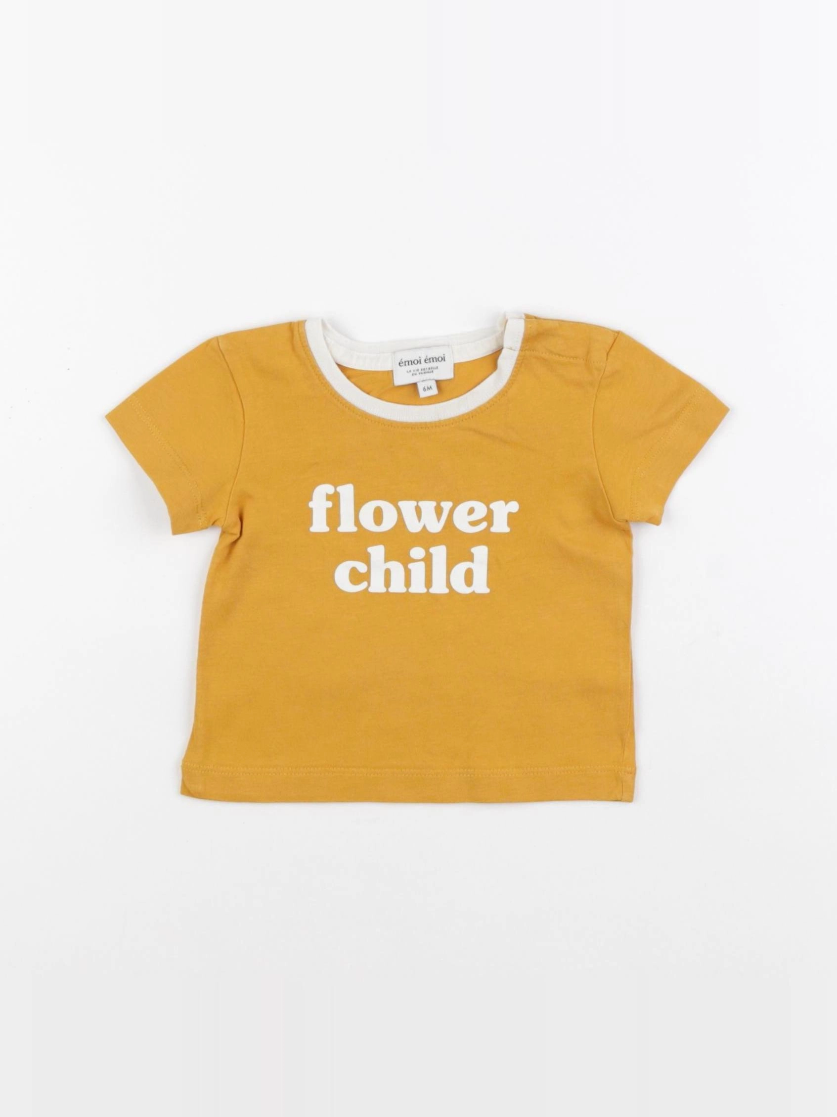 Emoi emoi - tee-shirt jaune - 6 mois