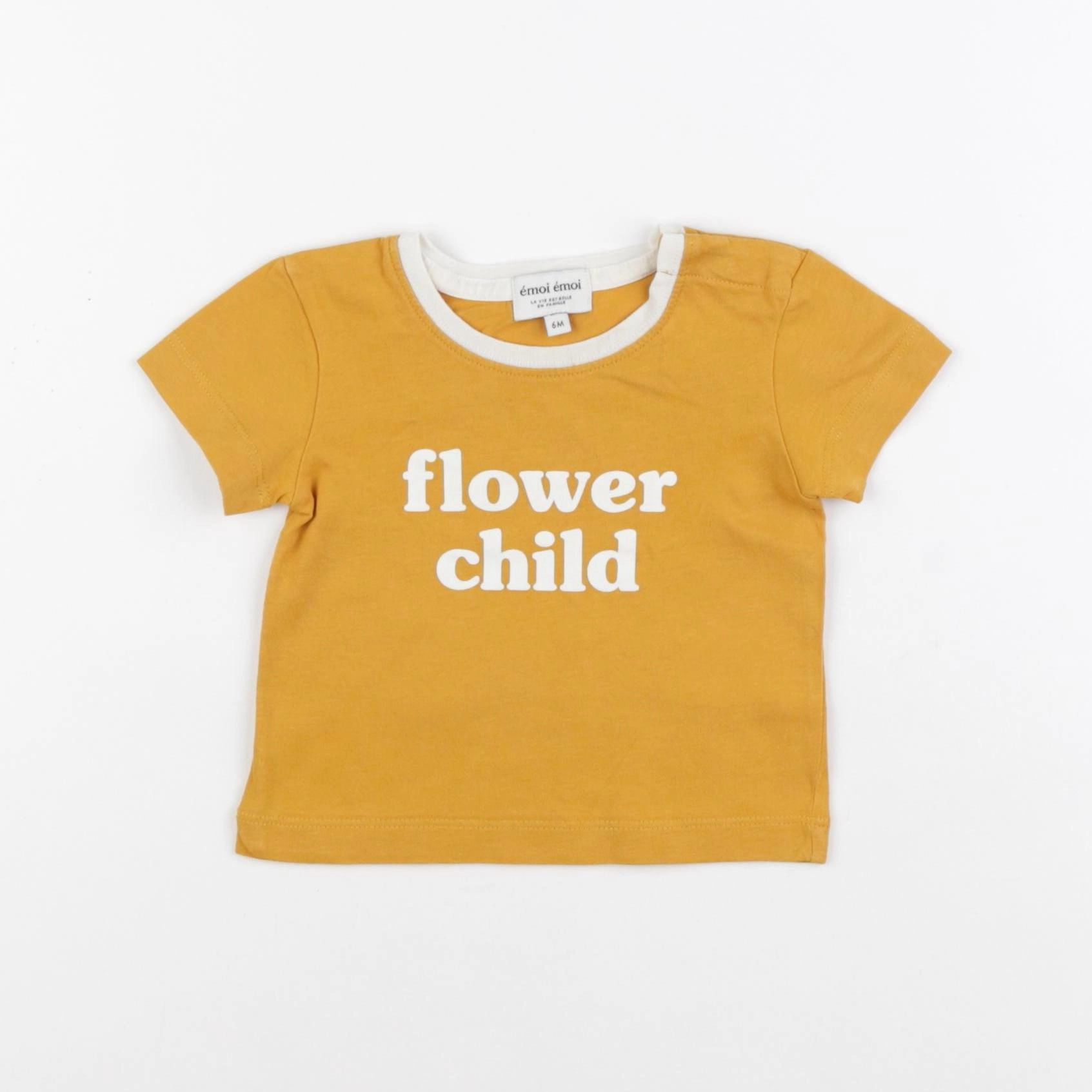Emoi emoi - tee-shirt jaune - 6 mois
