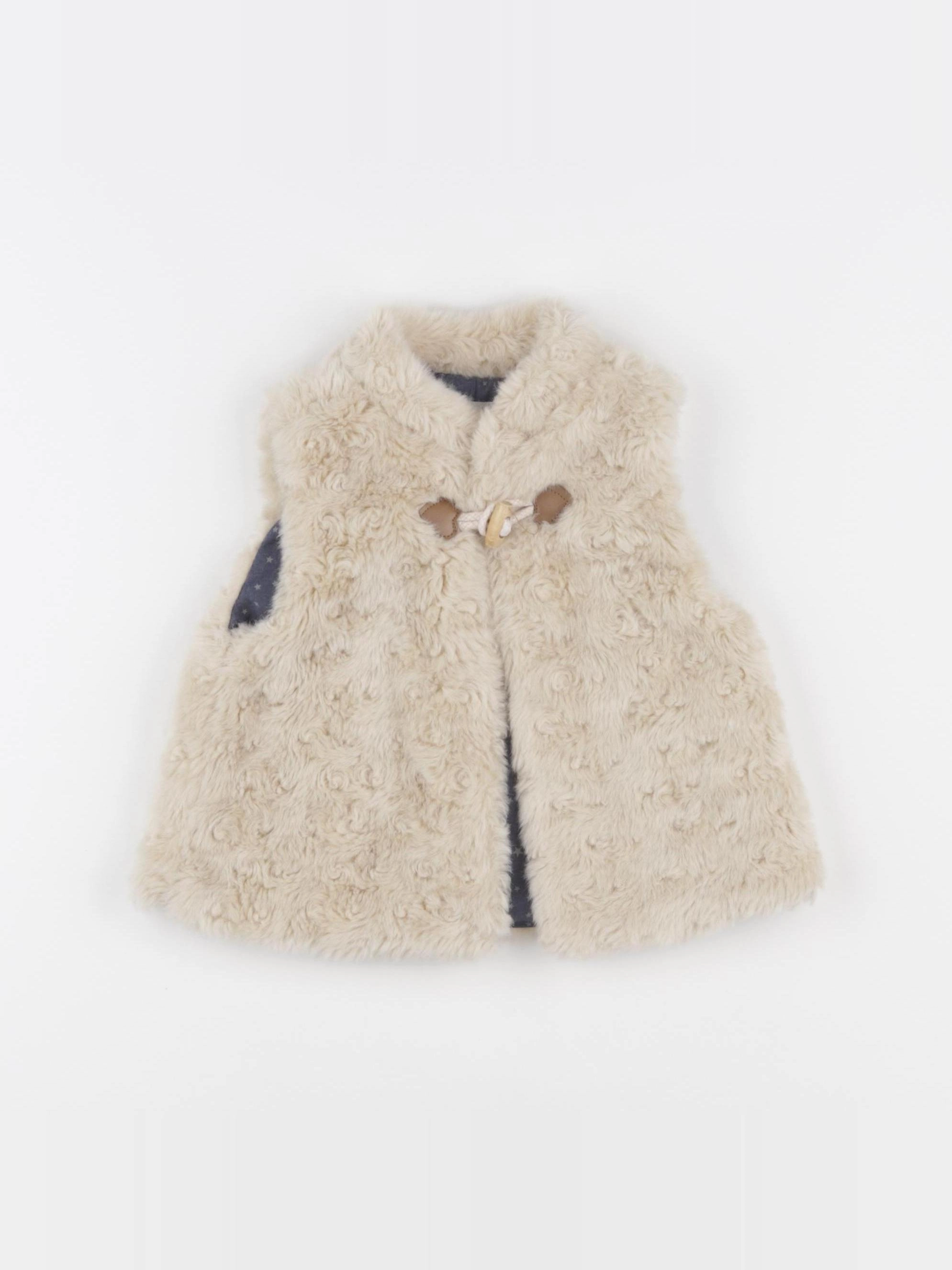 Zara - gilet beige - 6/9 mois