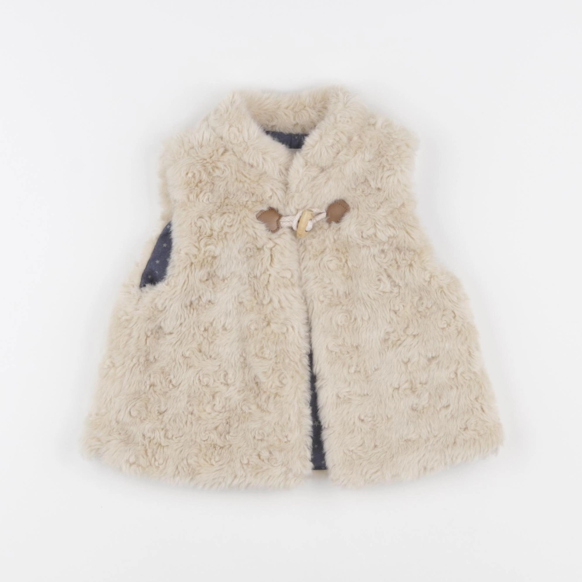 Zara - gilet beige - 6/9 mois