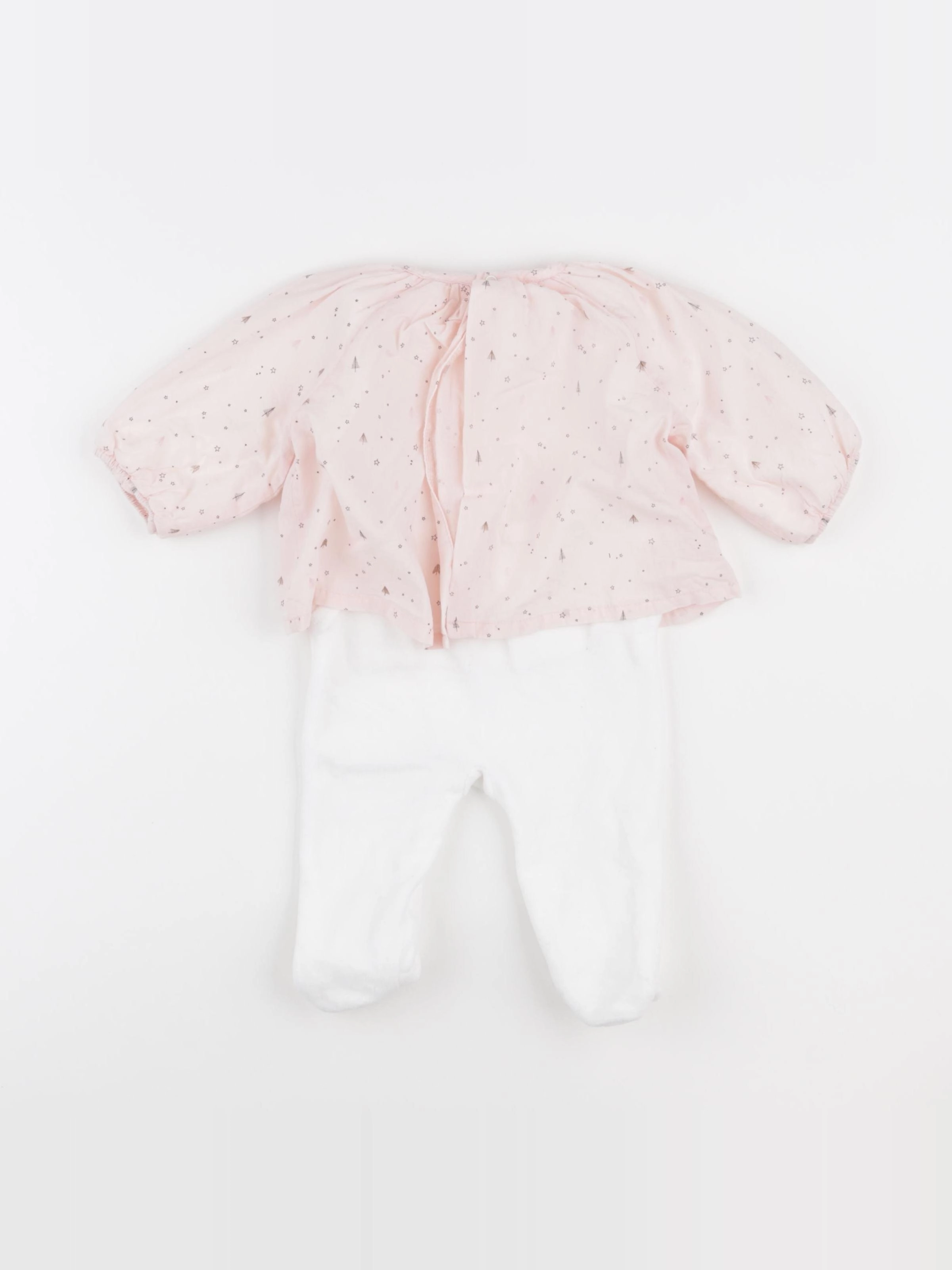 Boutchou - pyjama velours blanc - 3 mois