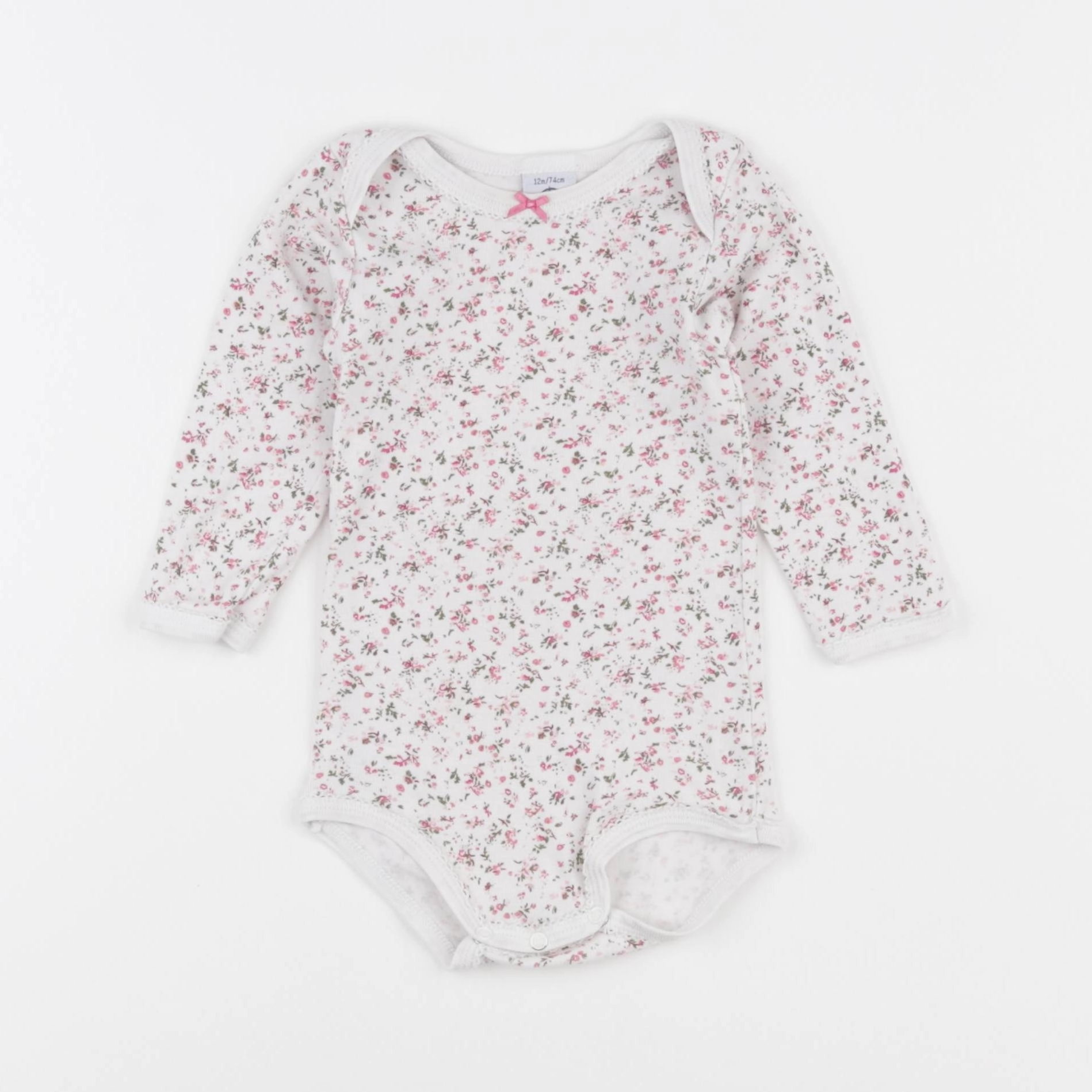 Petit Bateau - body blanc - 12 mois