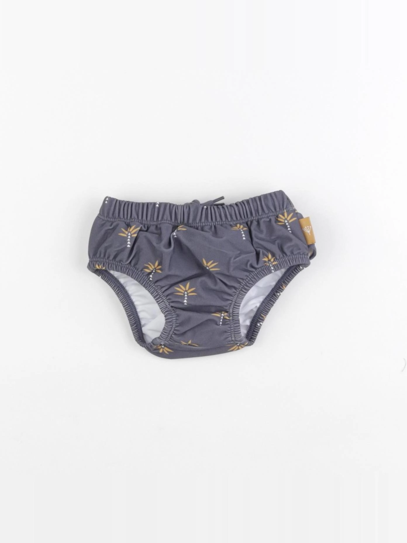 Fresk - Maillot de bain couche fille PALMIER gris  - 3/6 mois