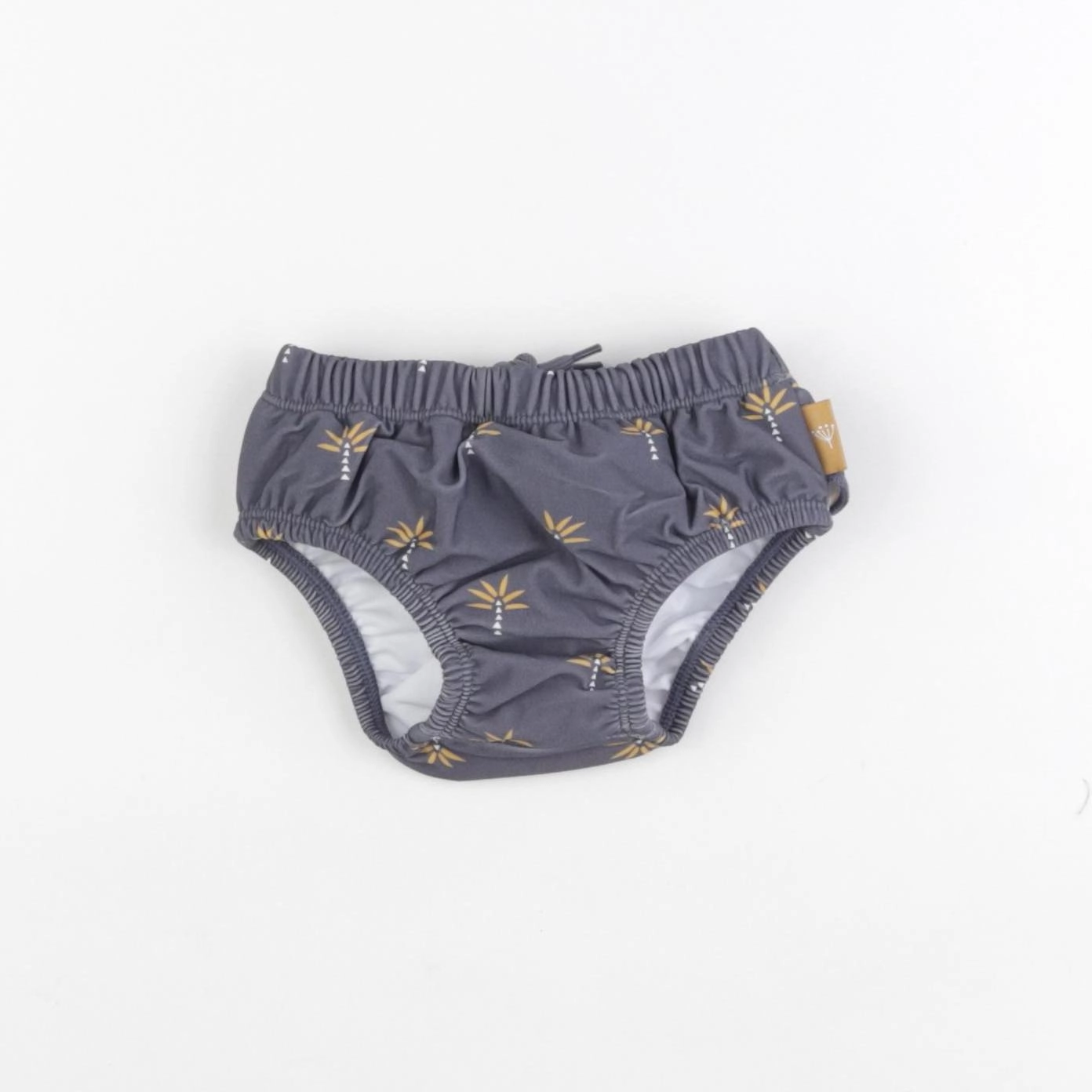Fresk - Maillot de bain couche fille PALMIER gris  - 3/6 mois