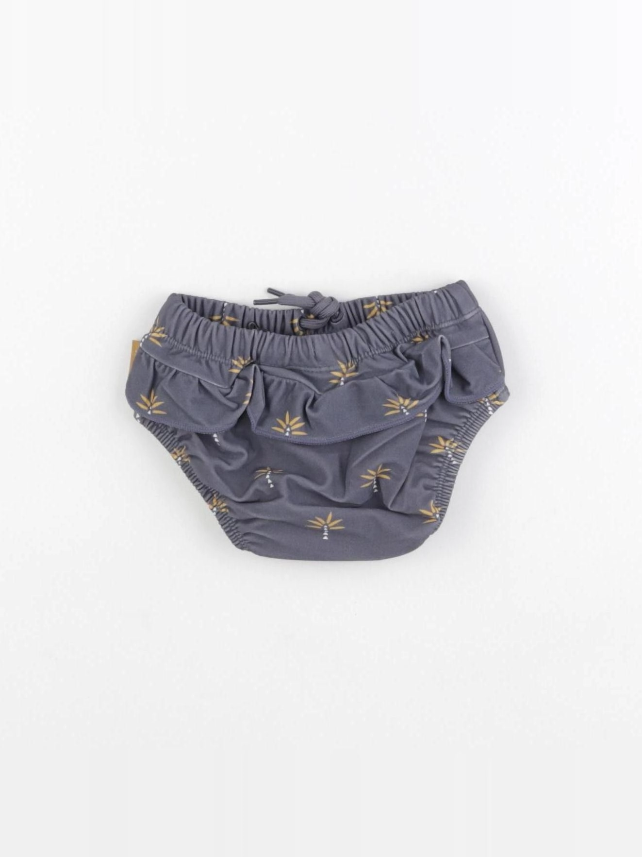 Fresk - Maillot de bain couche fille PALMIER gris  - 3/6 mois