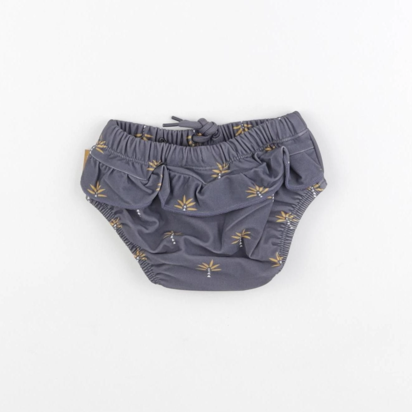 Fresk - Maillot de bain couche fille PALMIER gris  - 3/6 mois