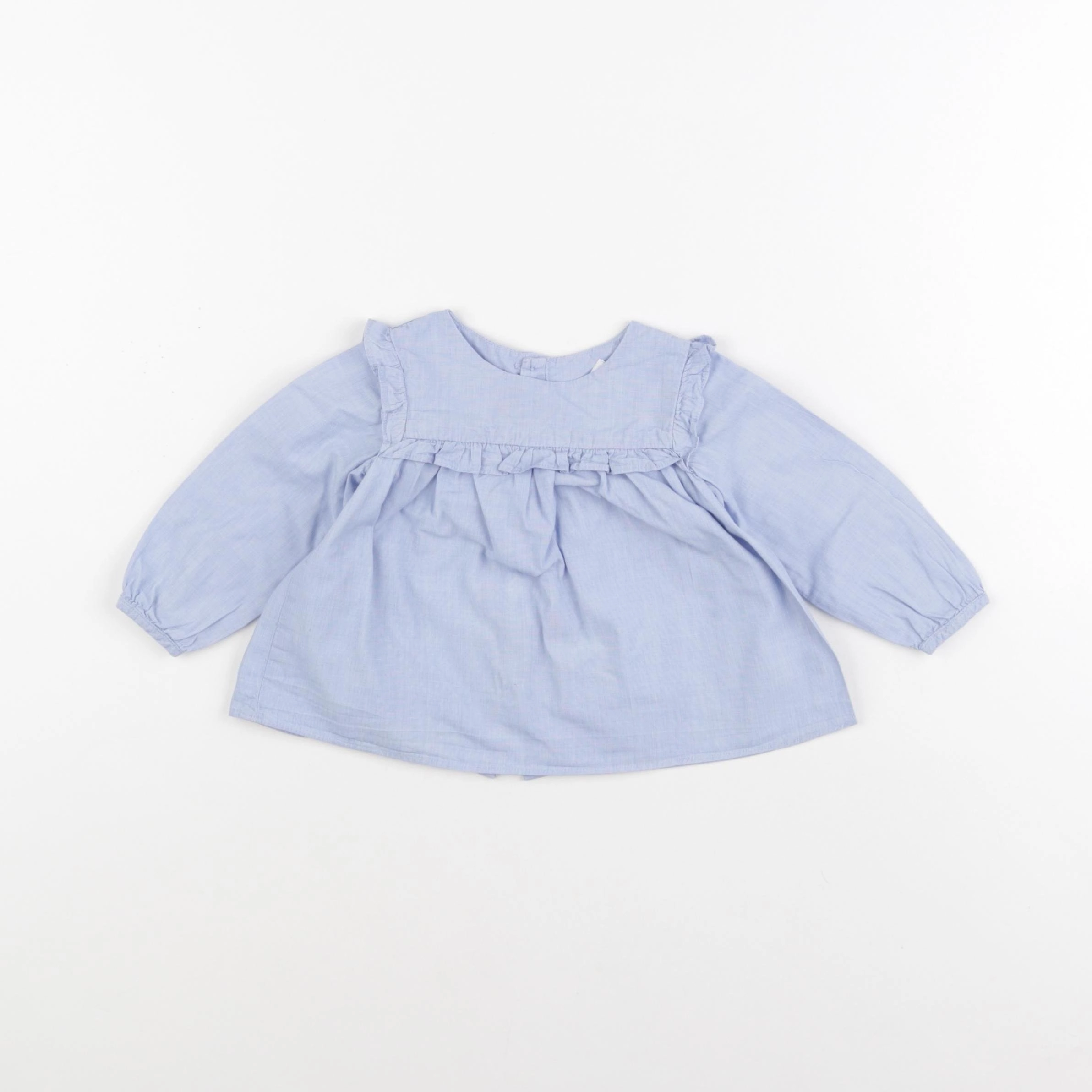 Jacadi - blouse bleu - 6 mois