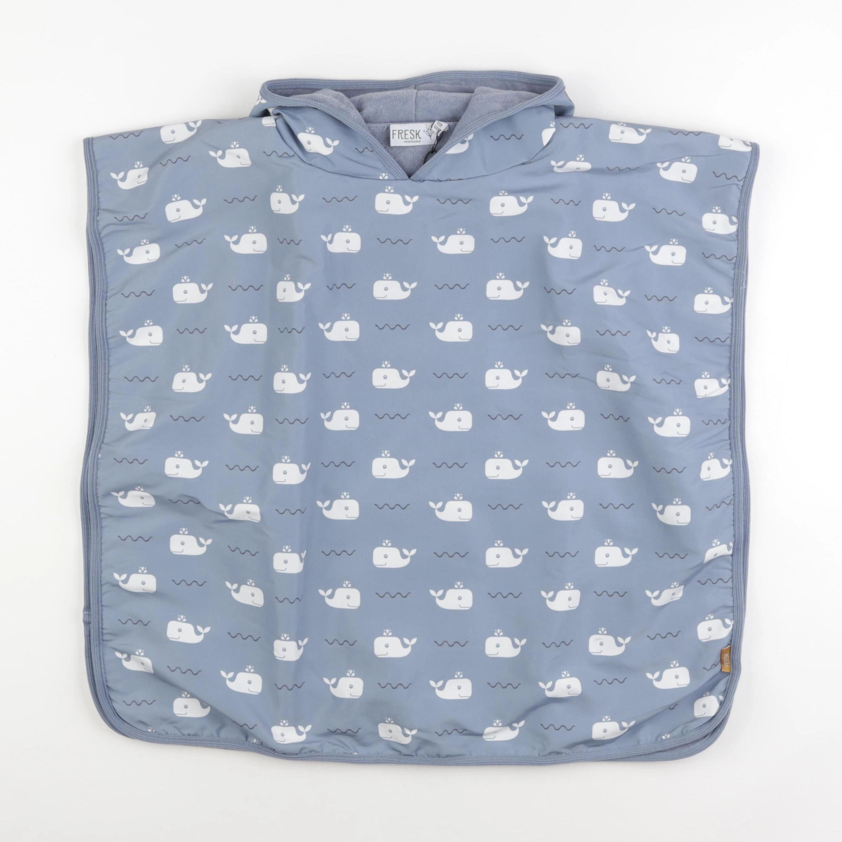 Fresk - Poncho de bain BALEINE bleu - 0/36 mois