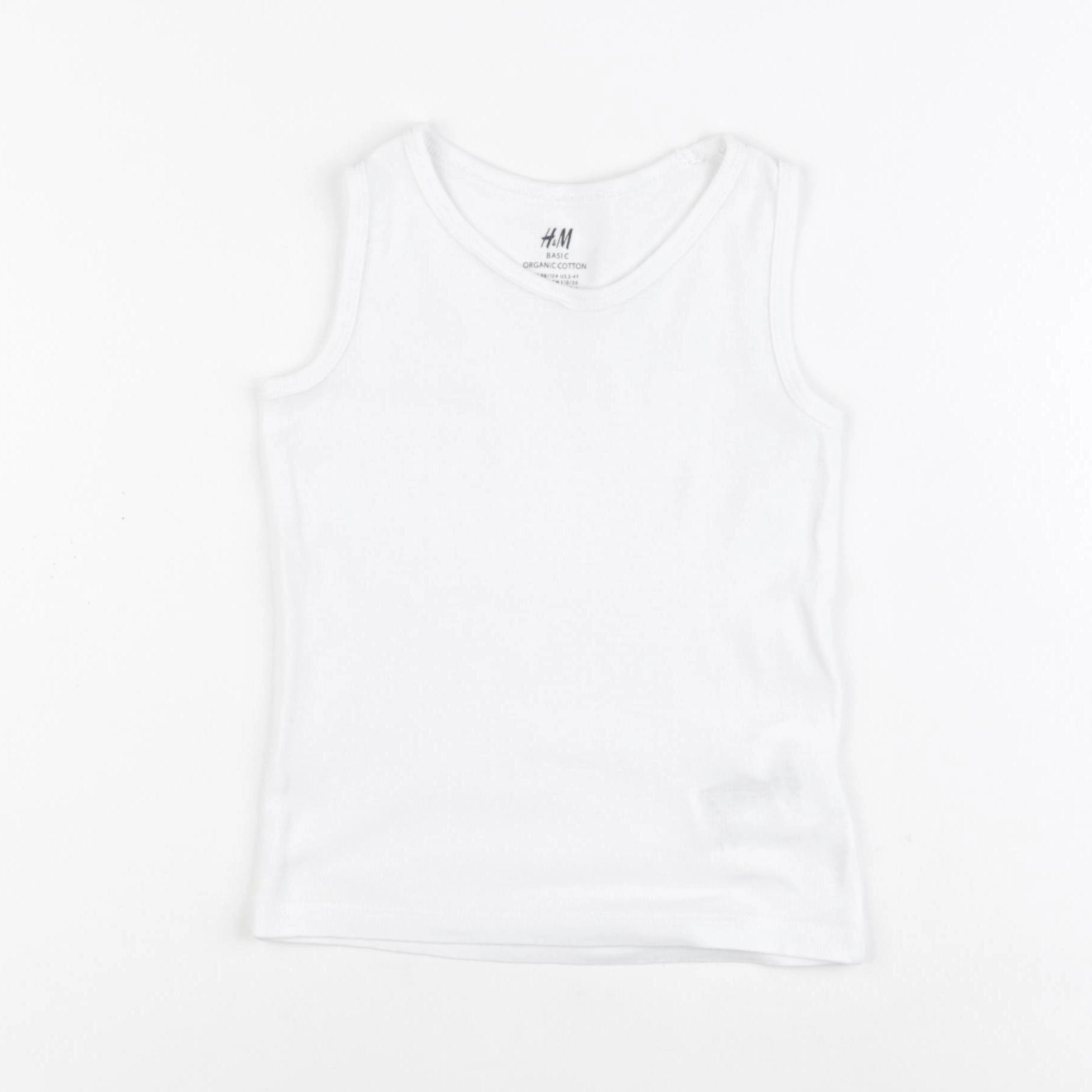 H&M - maillot de corps blanc - 2/4 ans