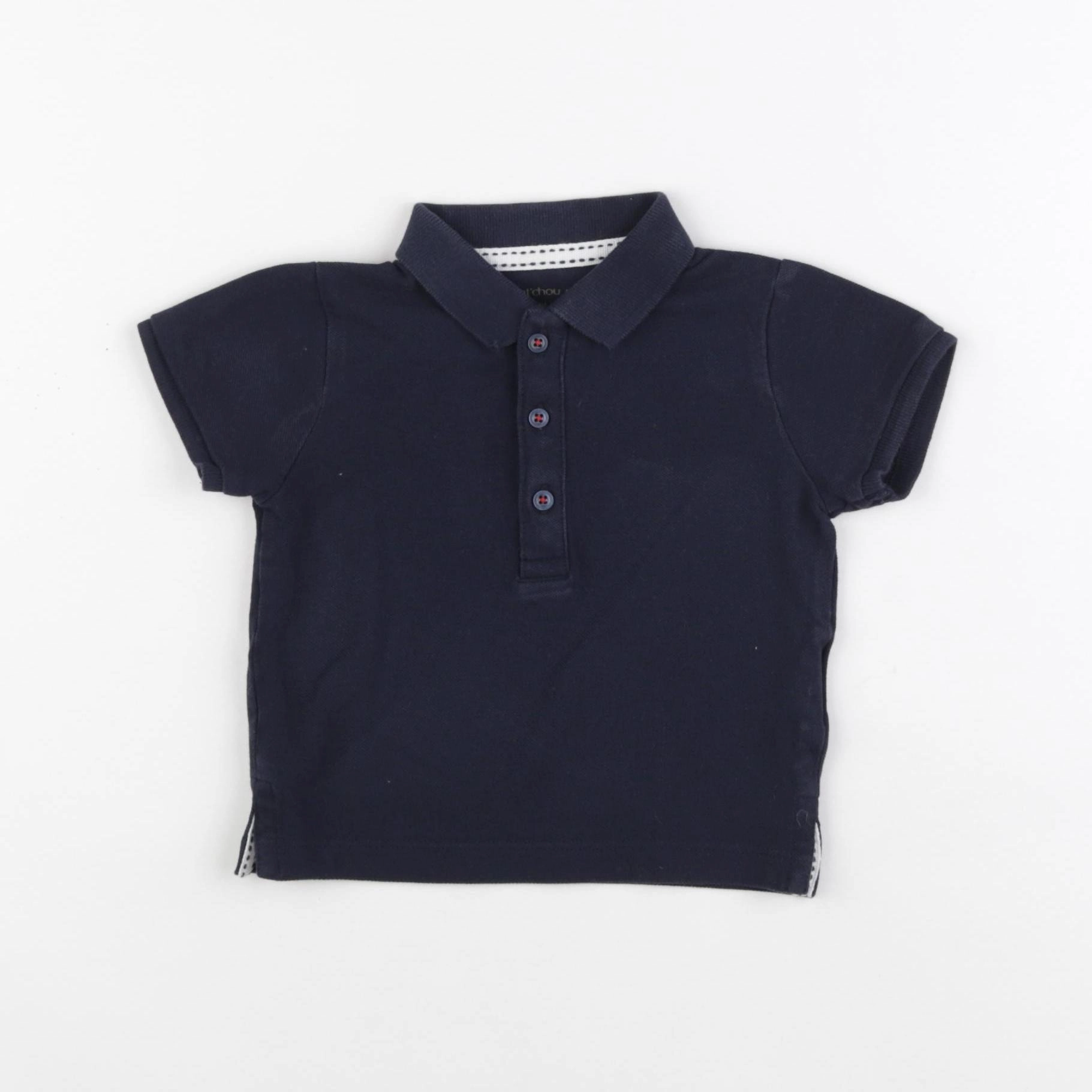 Boutchou - polo bleu - 12 mois