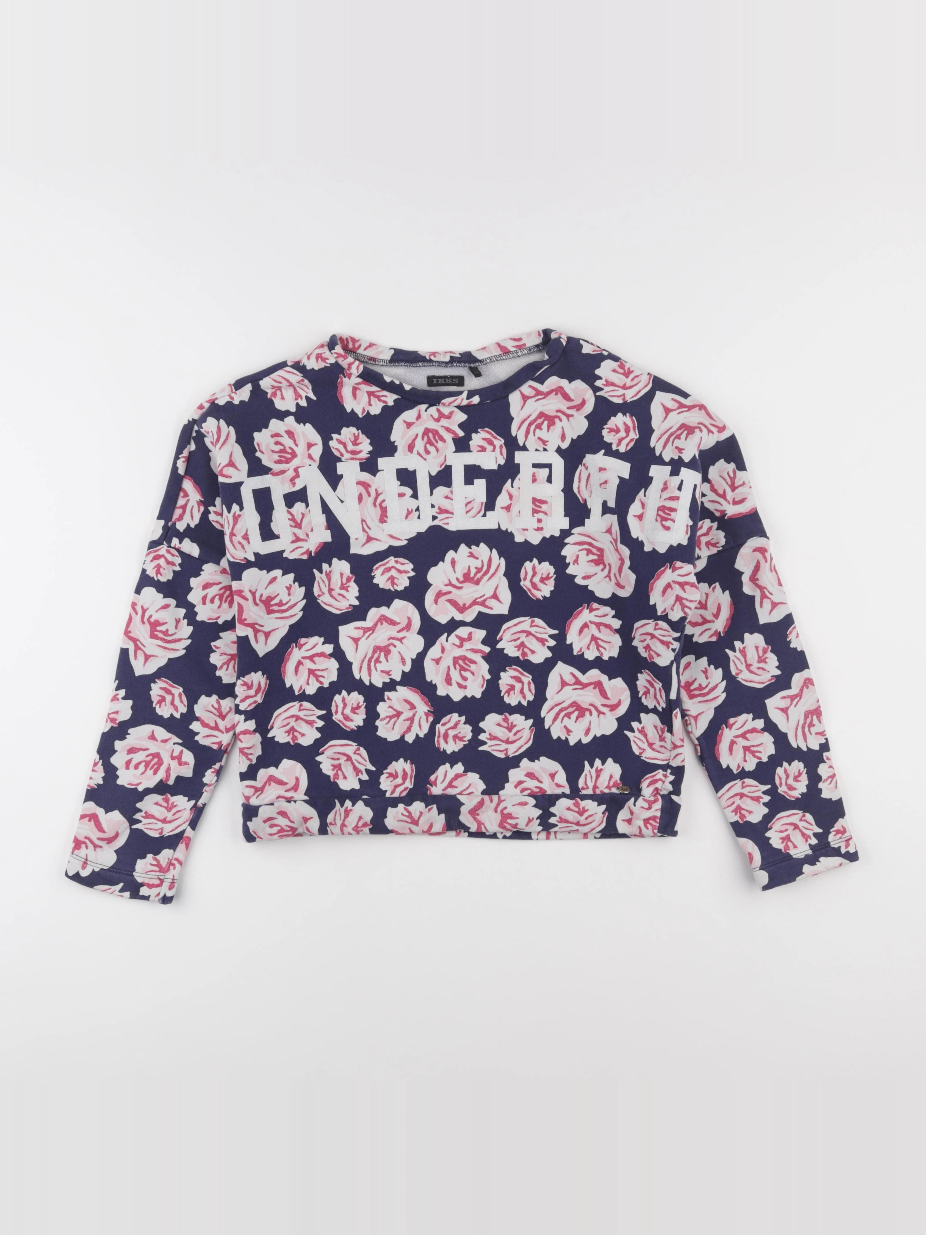 IKKS - sweat rose, bleu - 12 ans