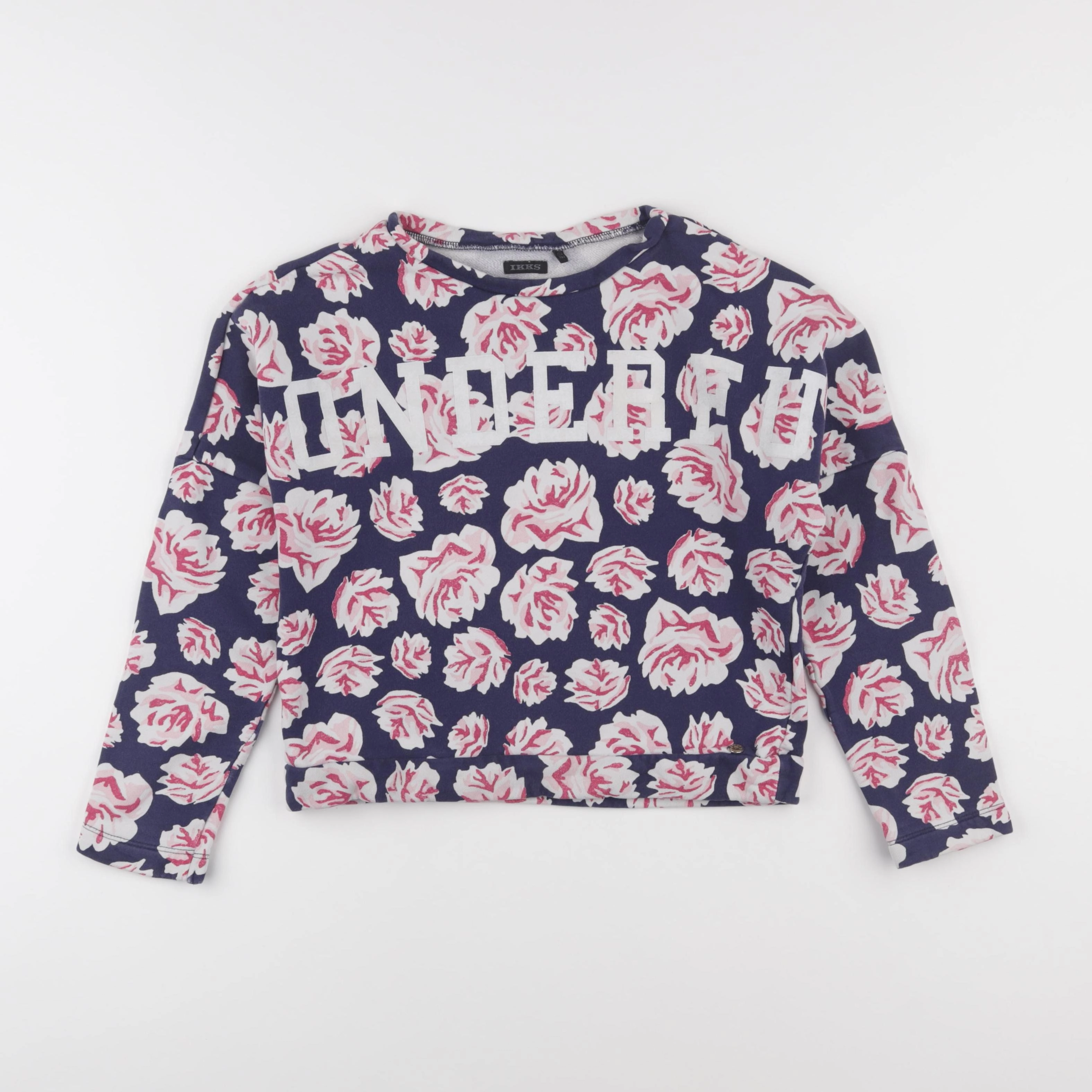 IKKS - sweat rose, bleu - 12 ans