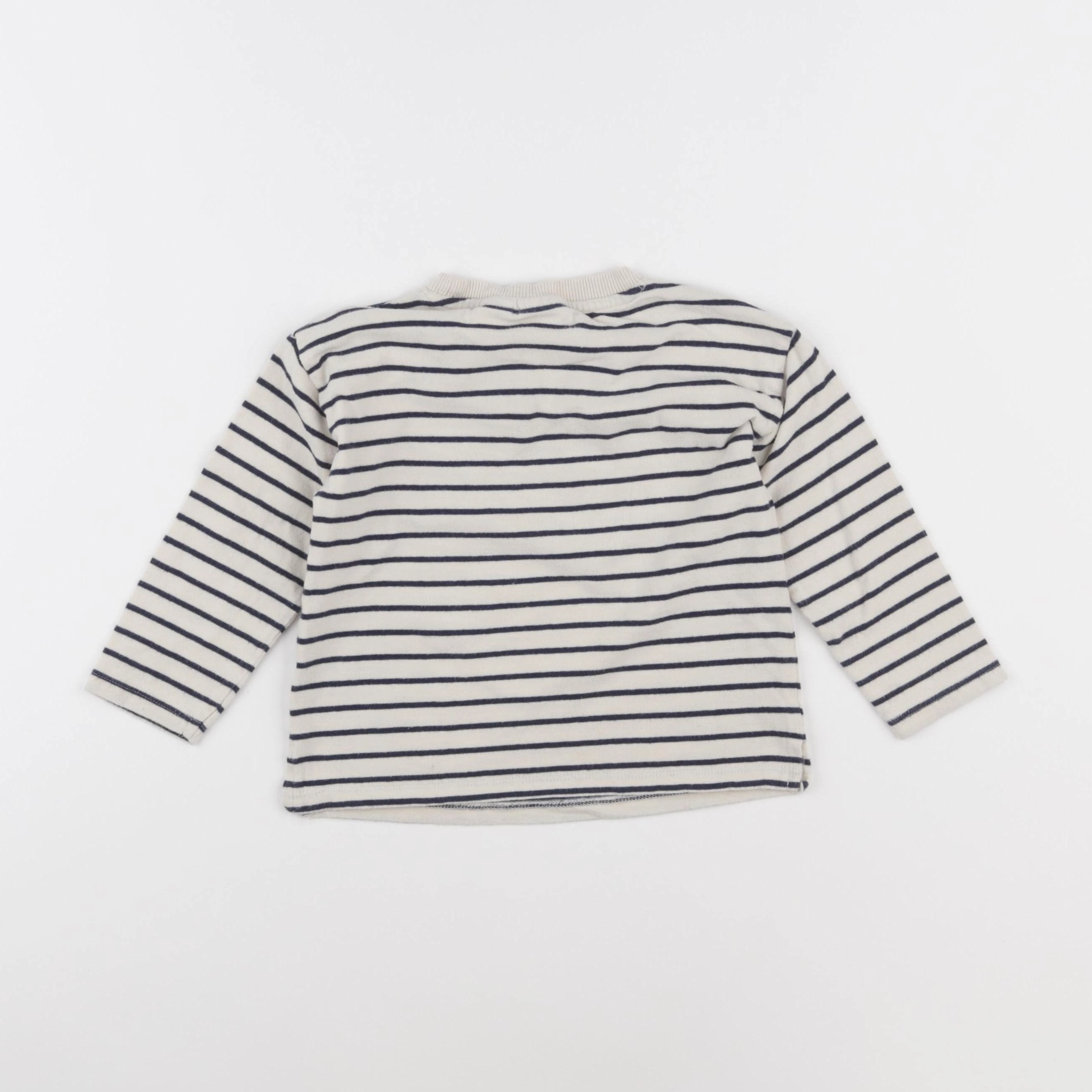 Zara - tee-shirt beige, bleu - 18/24 mois