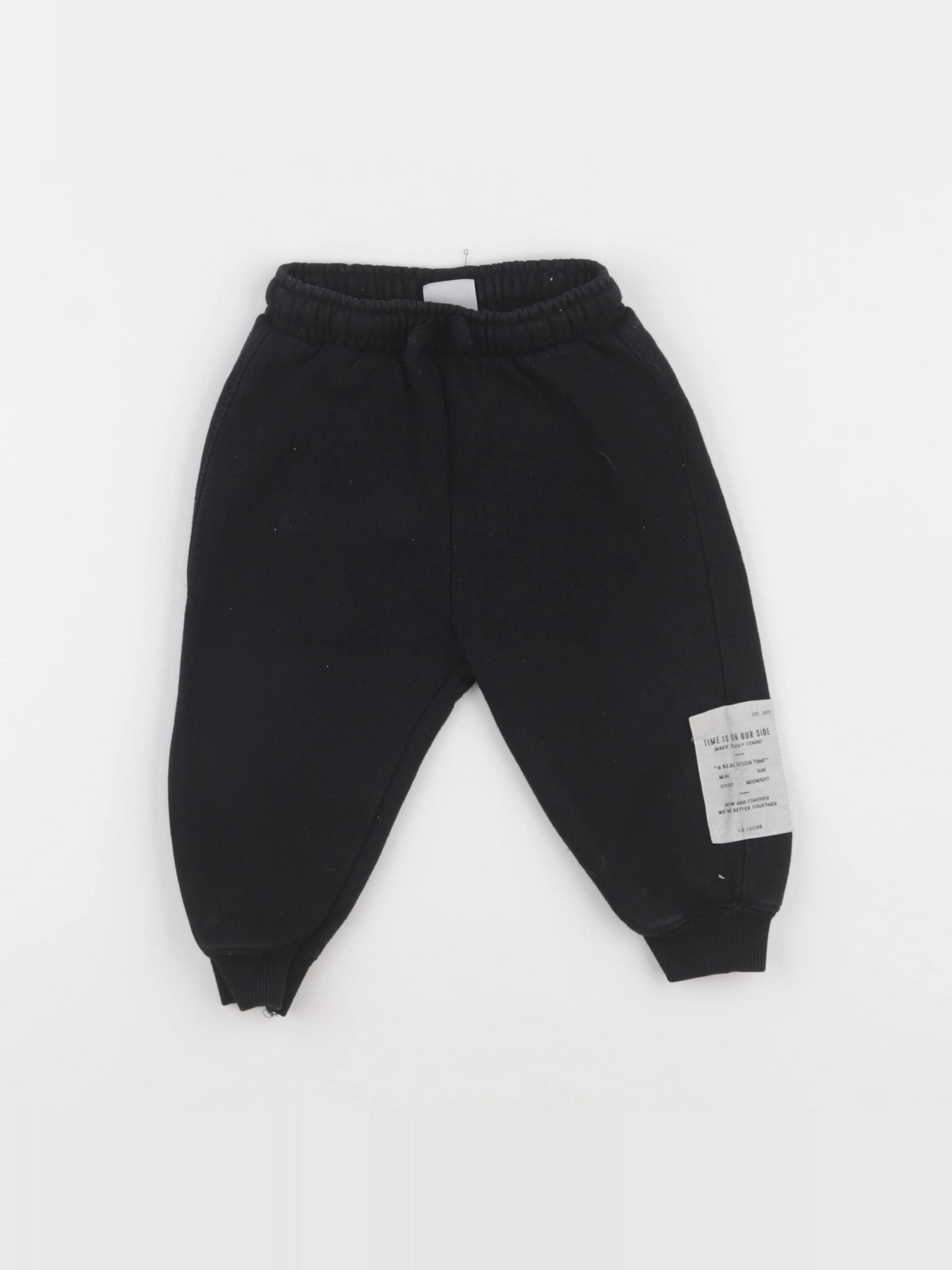 Zara - jogging noir - 12/18 mois