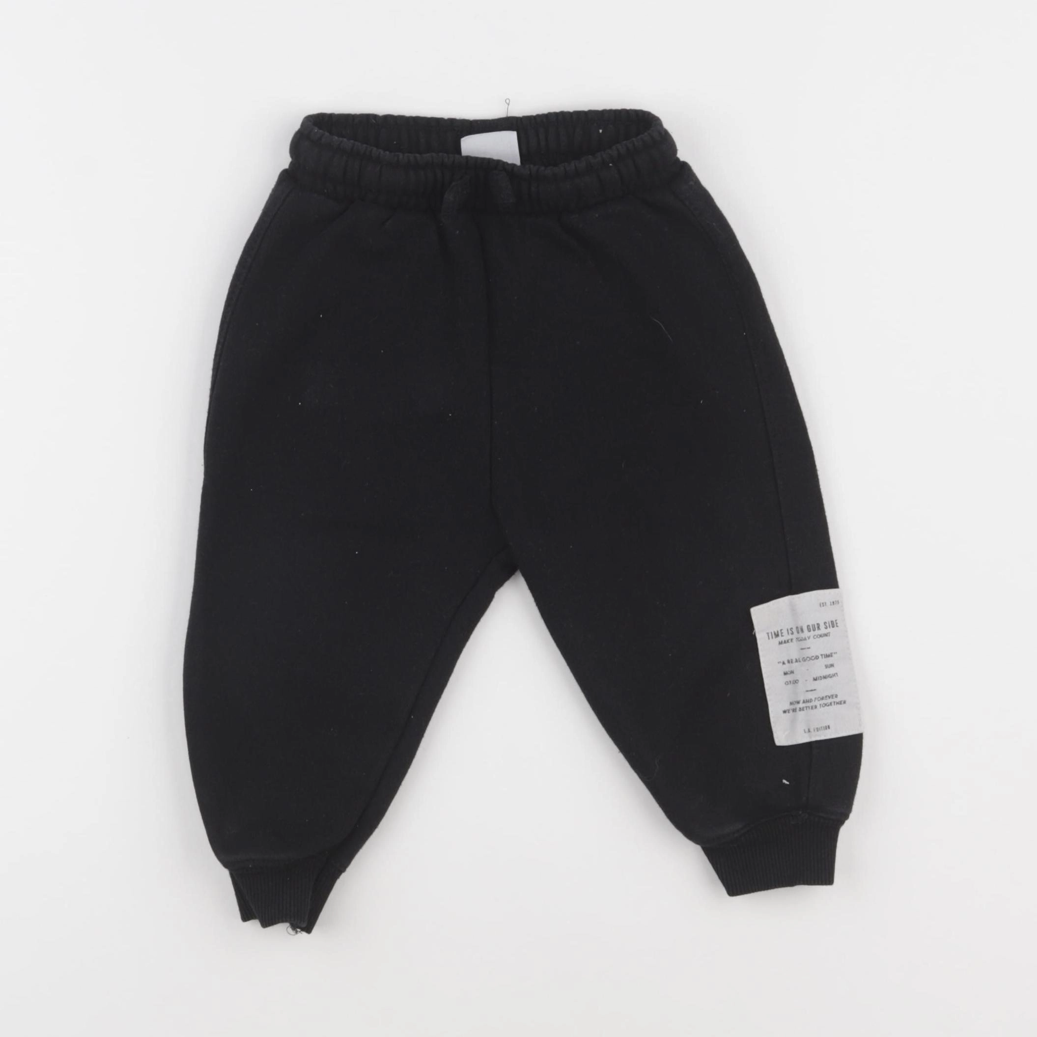 Zara - jogging noir - 12/18 mois
