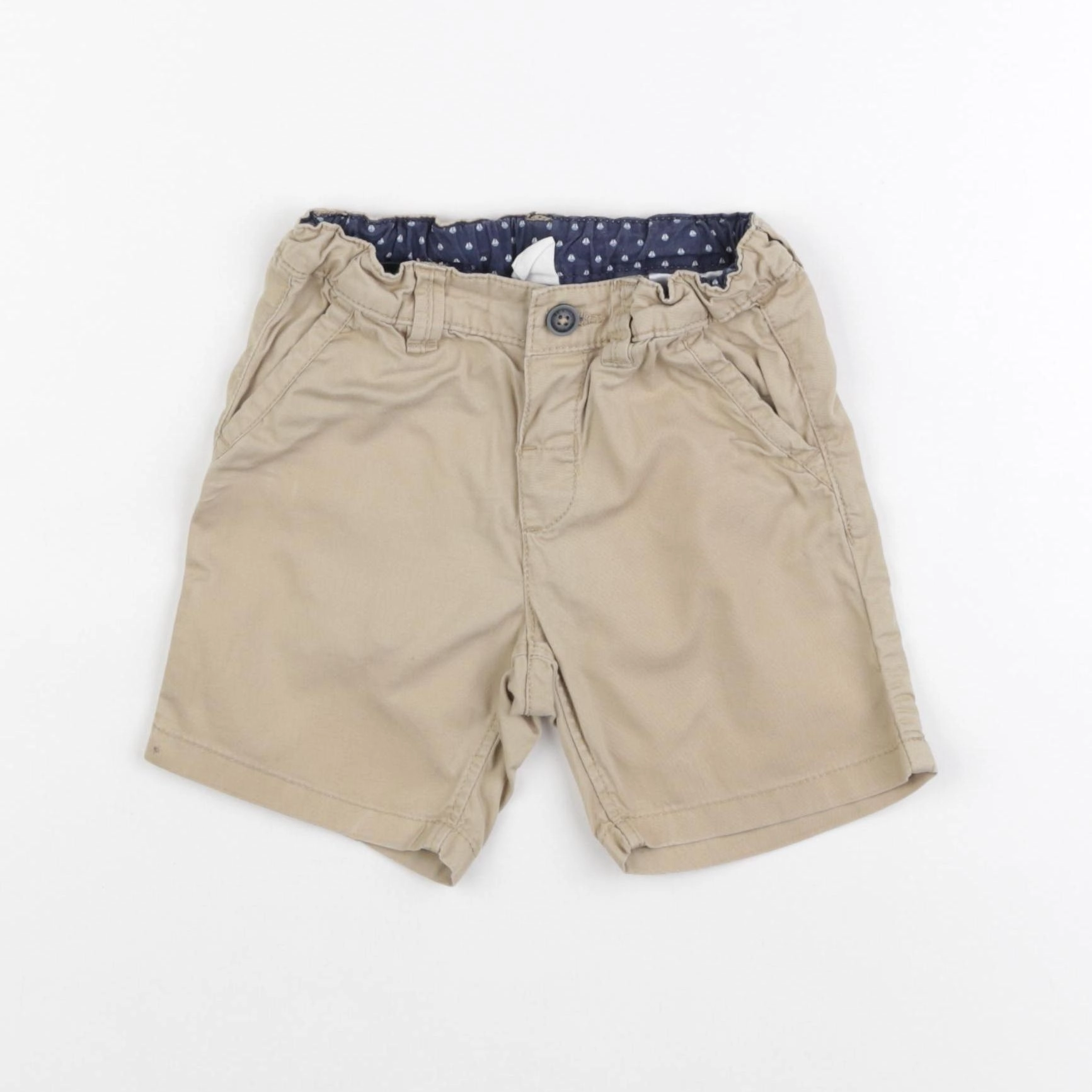 H&M - short beige - 9/12 mois