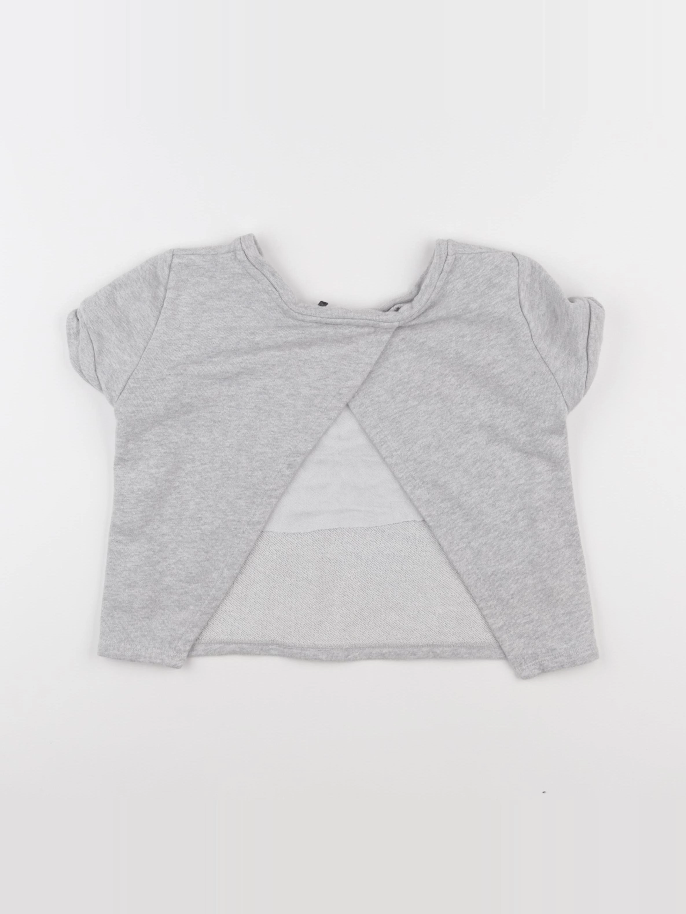 IKKS - sweat court gris - 10 ans