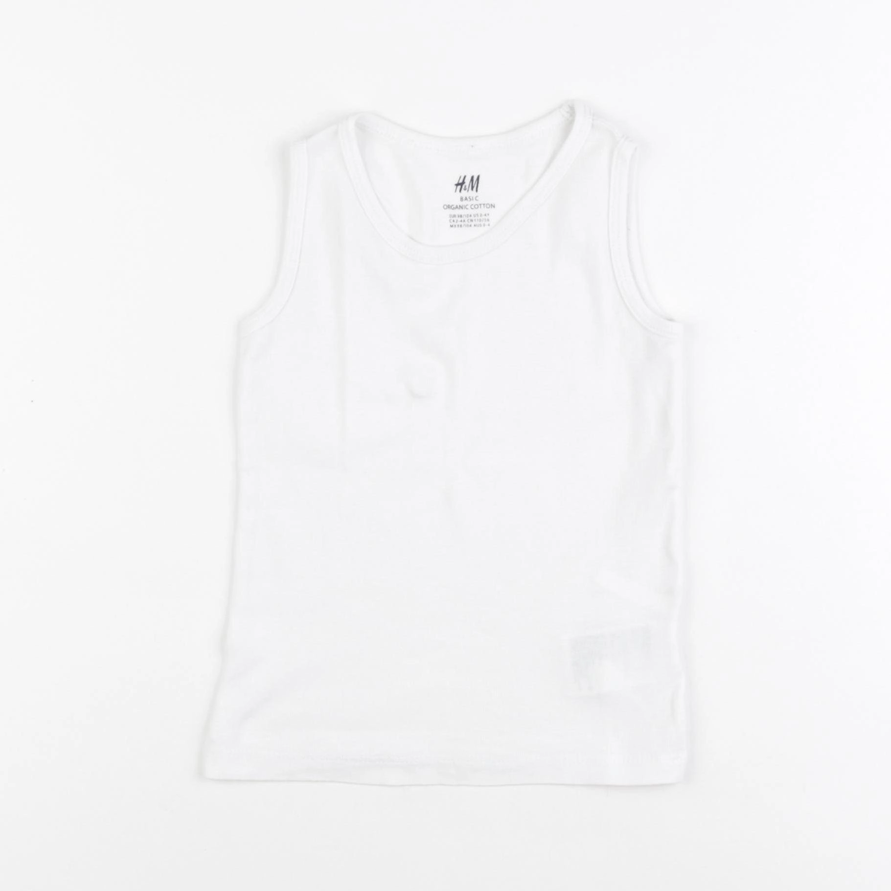 H&M - maillot de corps blanc - 2/4 ans