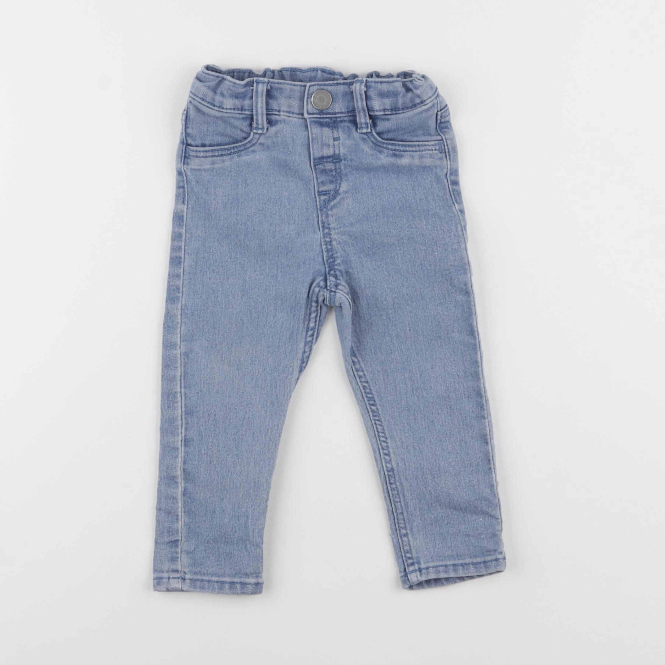 H&M - jean bleu - 9/12 mois
