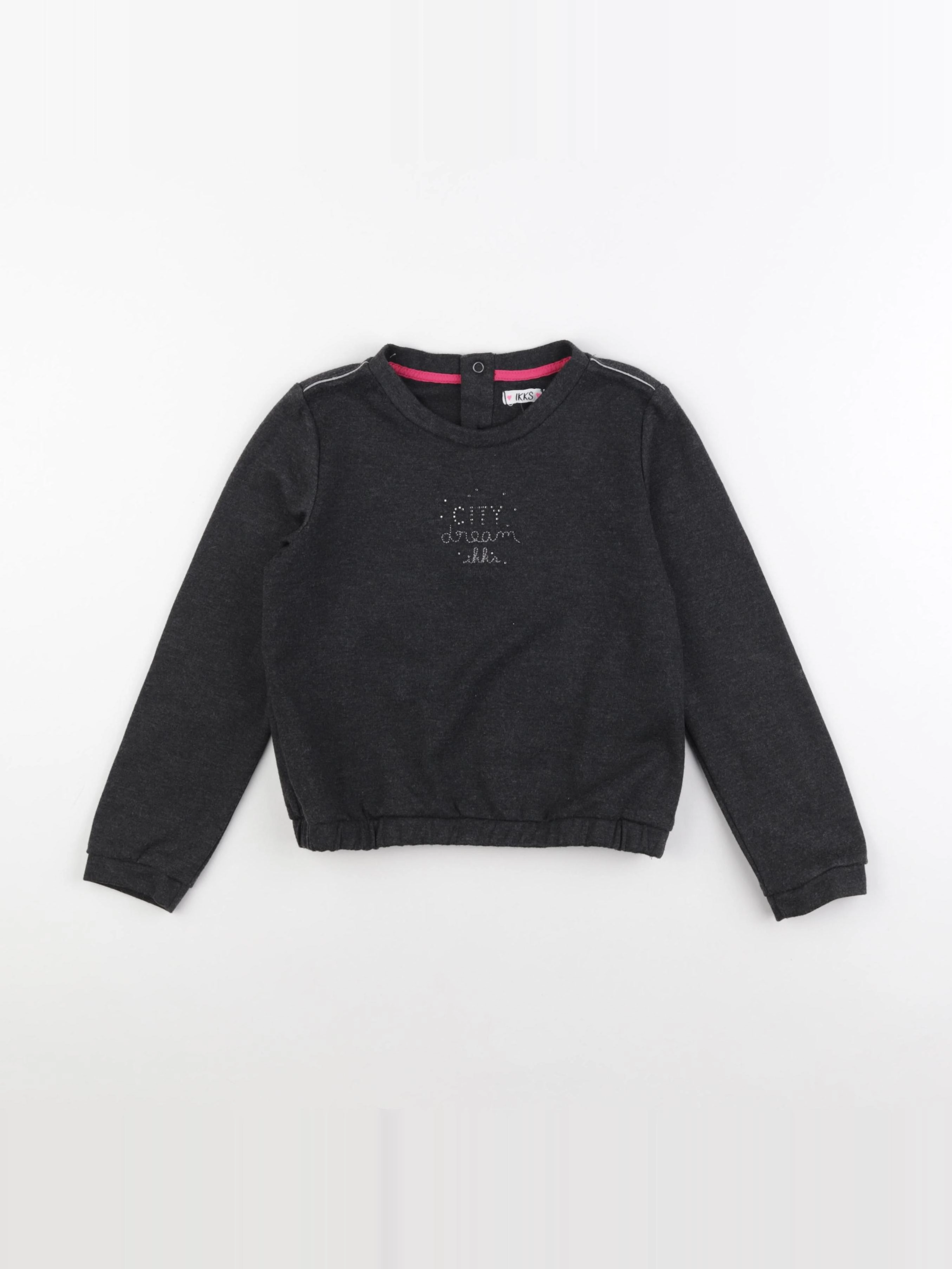 IKKS - sweat gris - 8 ans