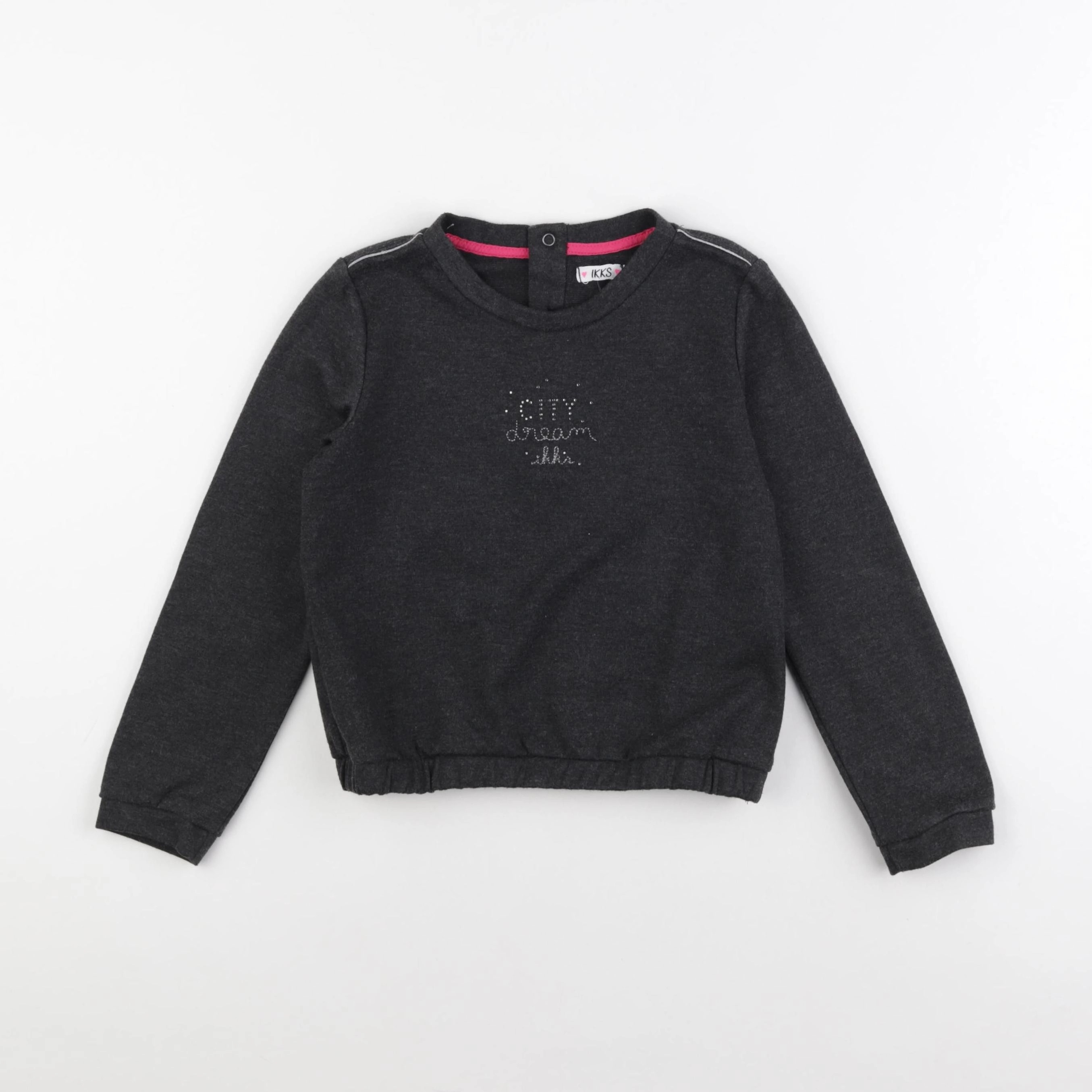 IKKS - sweat gris - 8 ans