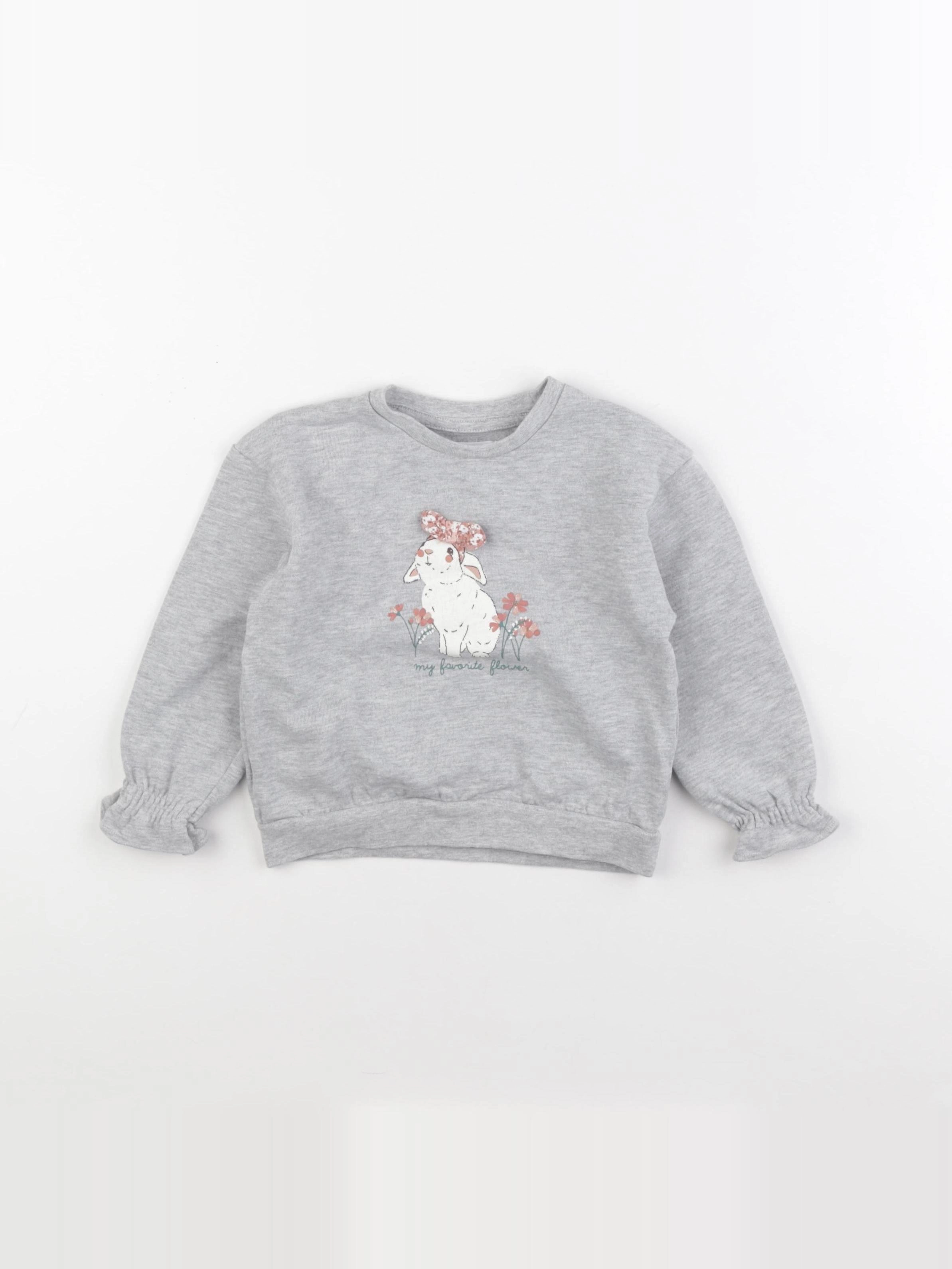 Vertbaudet - sweat gris - 4 ans