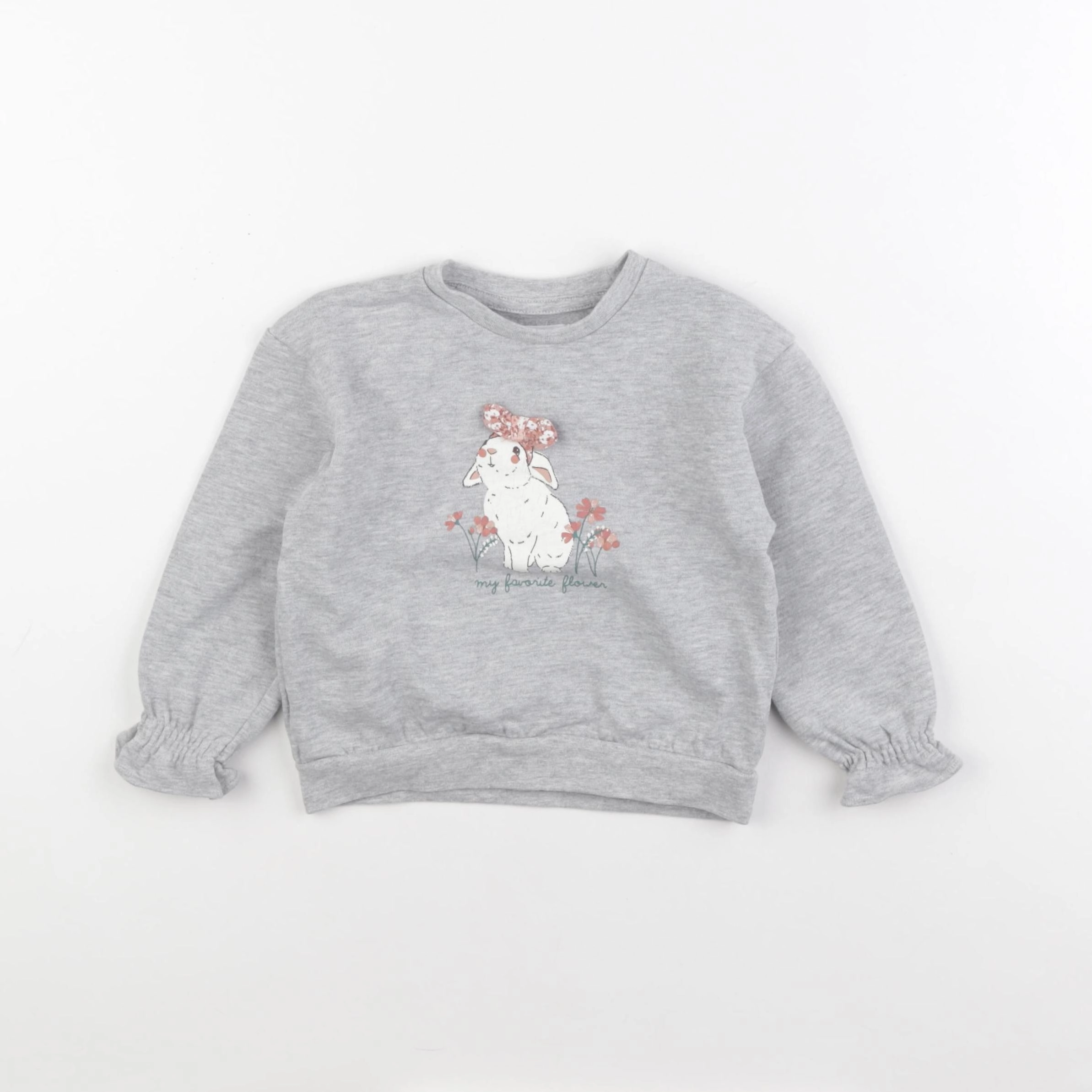 Vertbaudet - sweat gris - 4 ans