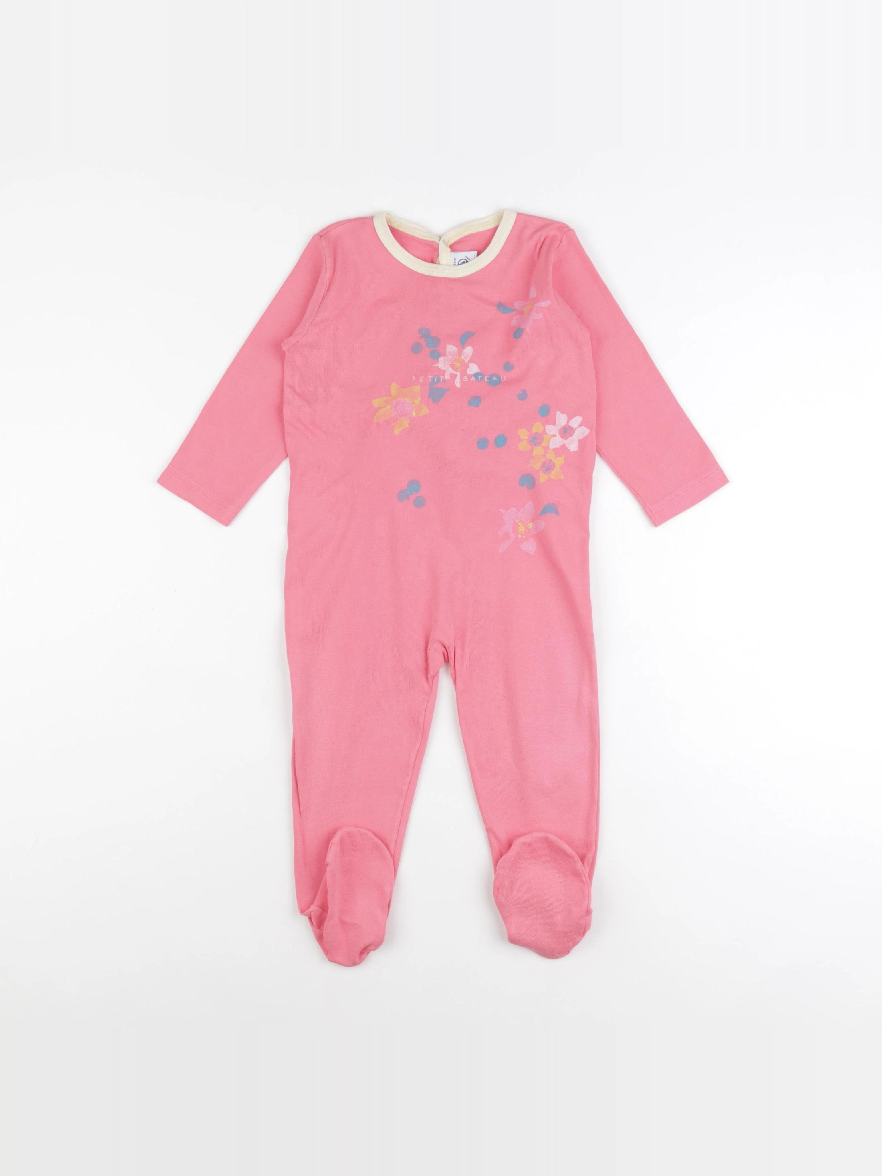 Petit Bateau - pyjama coton rose - 24 mois